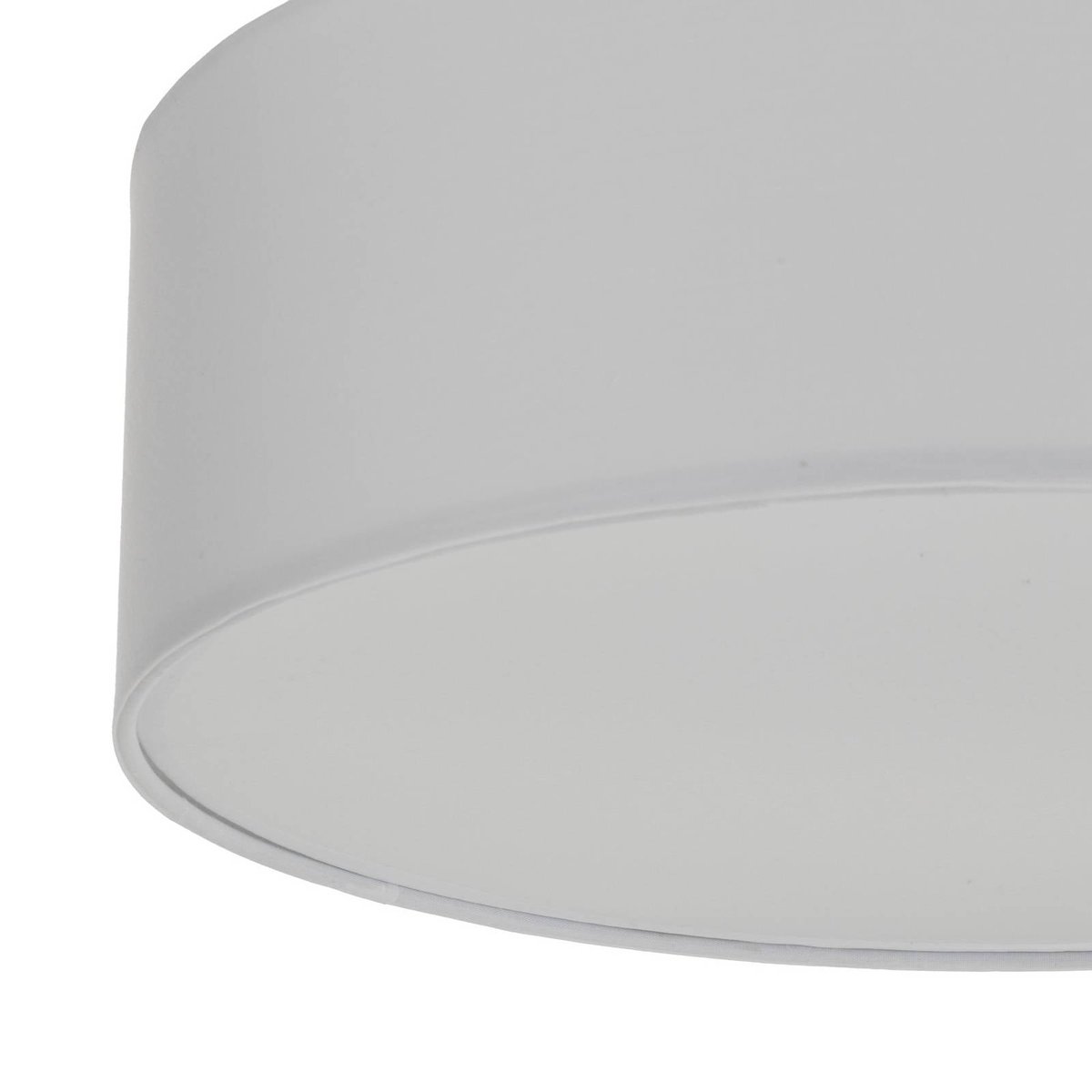 Plafonnier en textile moderne, Sebatin blanc, nickel mat, LINDBY