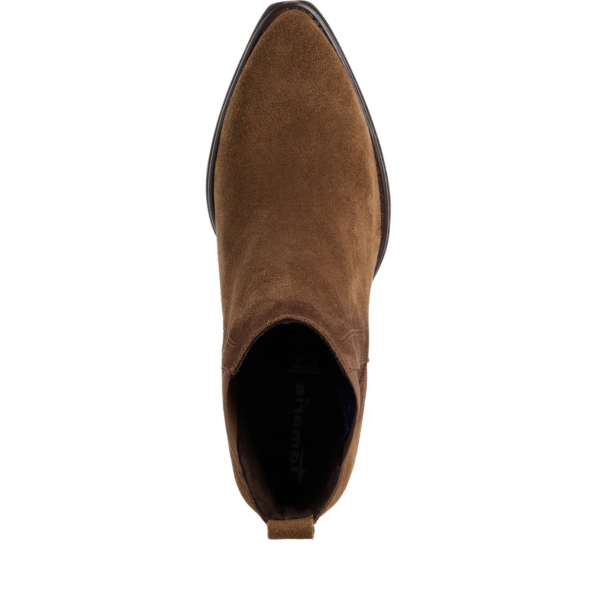 Bottine Chelsea en cuir marron, TAMARIS