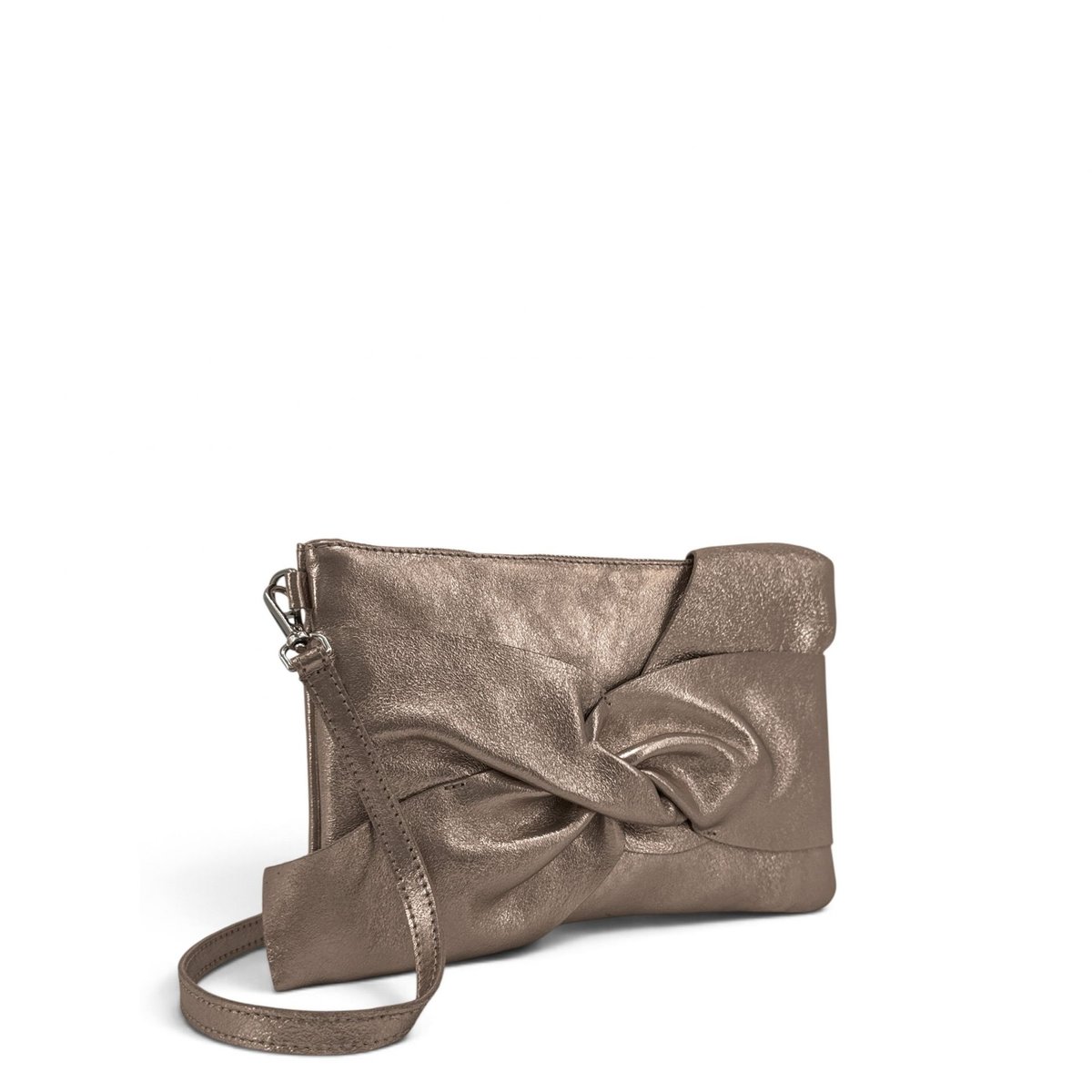 Pochette en cuir irisé SHERAZADE champagne, OH MY BAG