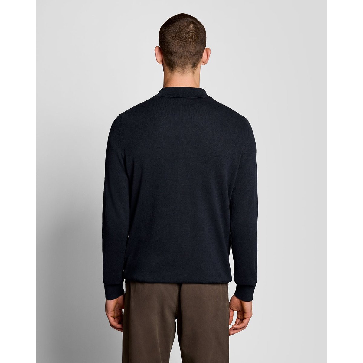 Chemise en coton en maille bleu foncé marine, LYLE & SCOTT