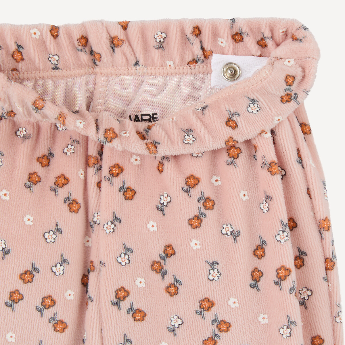Lot de 2 pyjamas 2 pièces, en velours, avec pieds, motifs fleurs et koalas beige/blanc, LA REDOUTE COLLECTIONS
