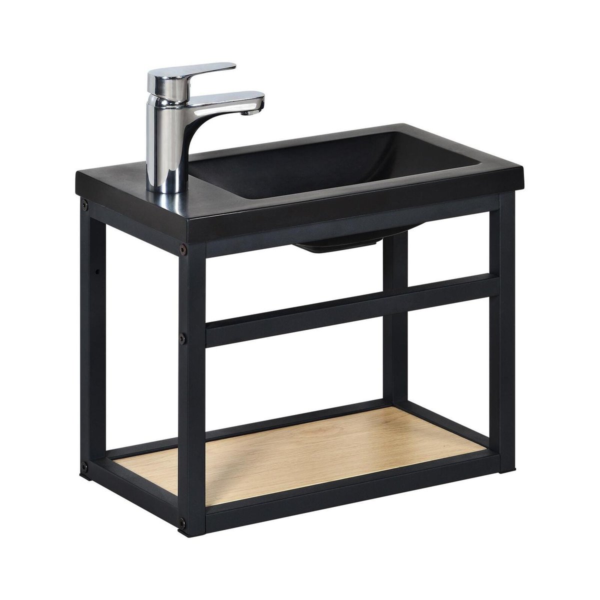 Meuble lave main industriel Sao noir, MOB IN