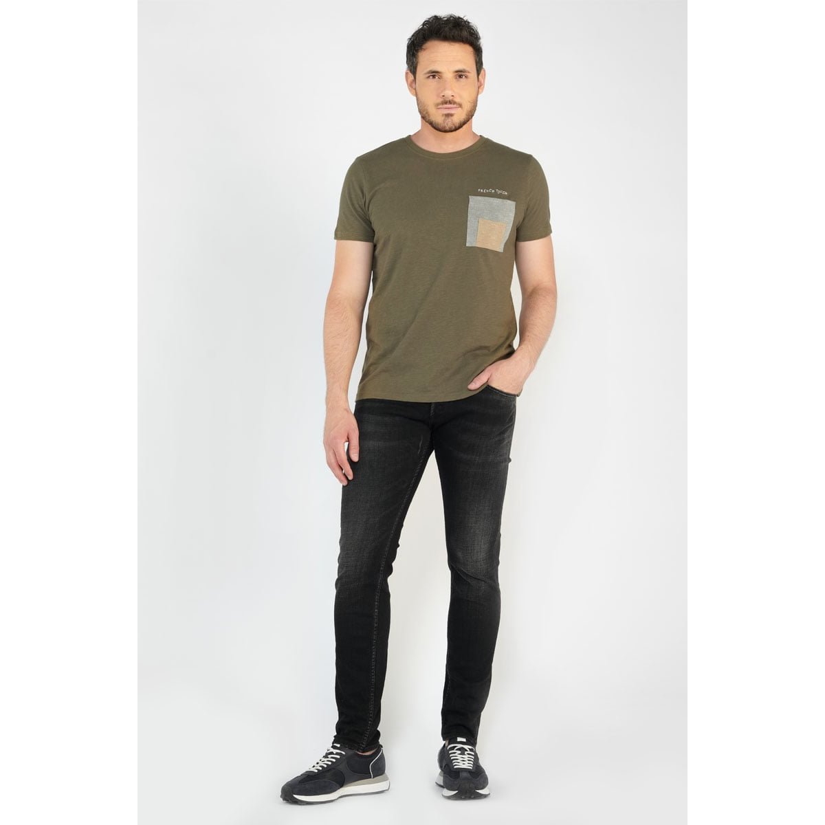 Jeans slim stretch 700/11, longueur 34 black / black, LE TEMPS DES CERISES