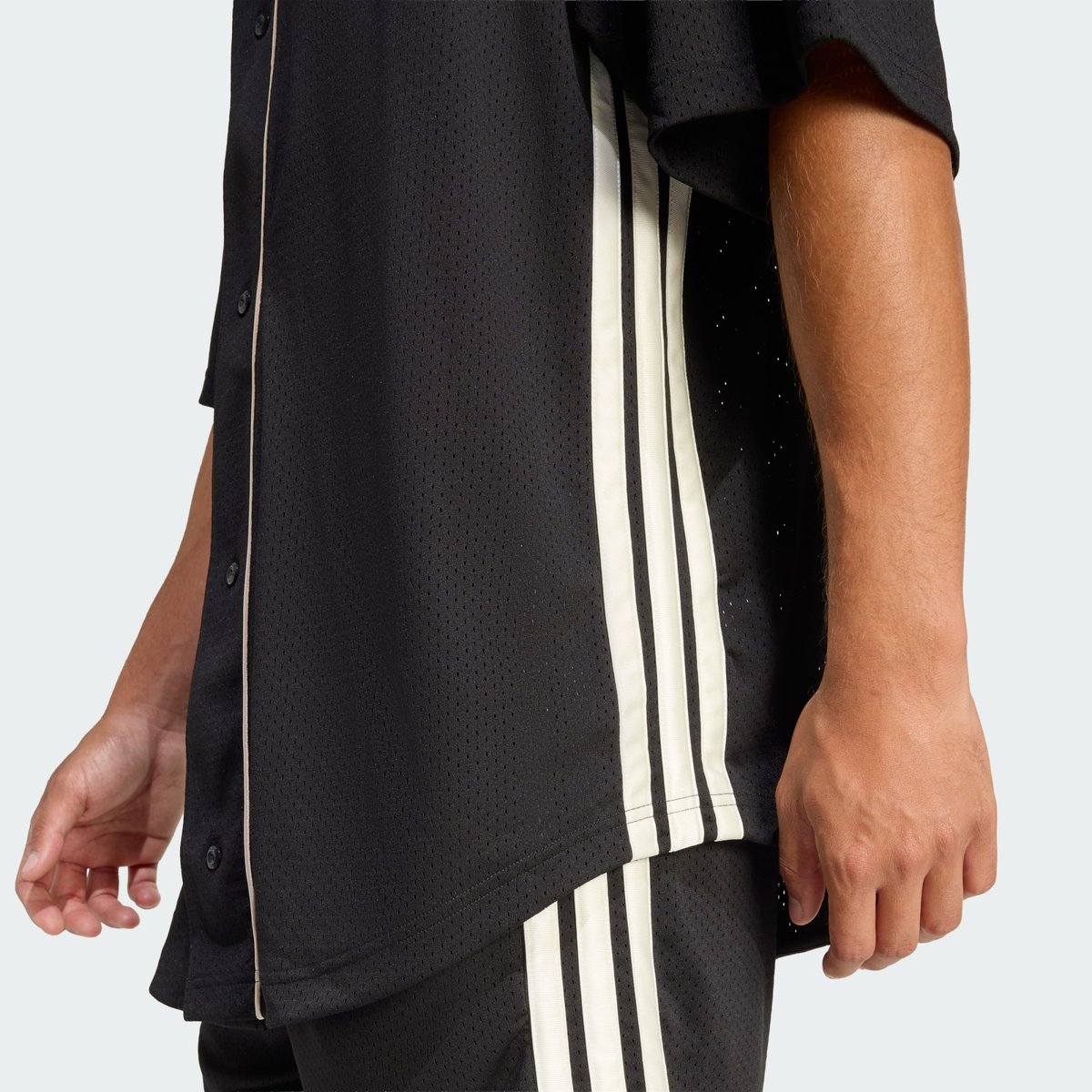 Maillot De Baseball Mesh Stadium black / crystal linen / off white, ADIDAS SPORTSWEAR