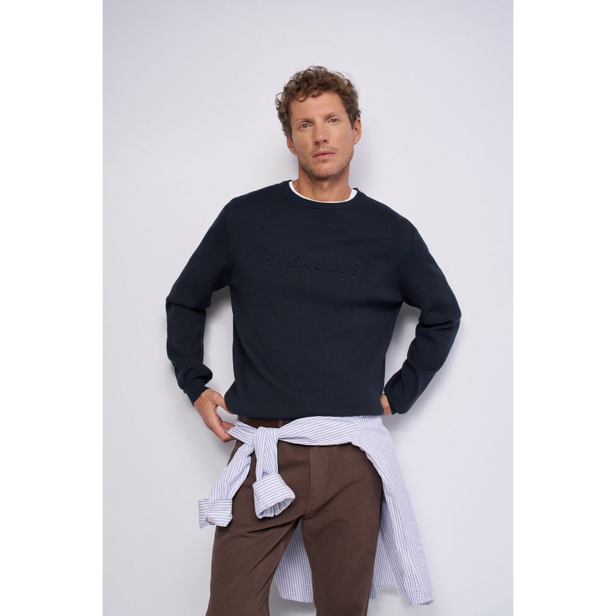 SWEAT AVEC LOGO bleu foncé, SALSA JEANS