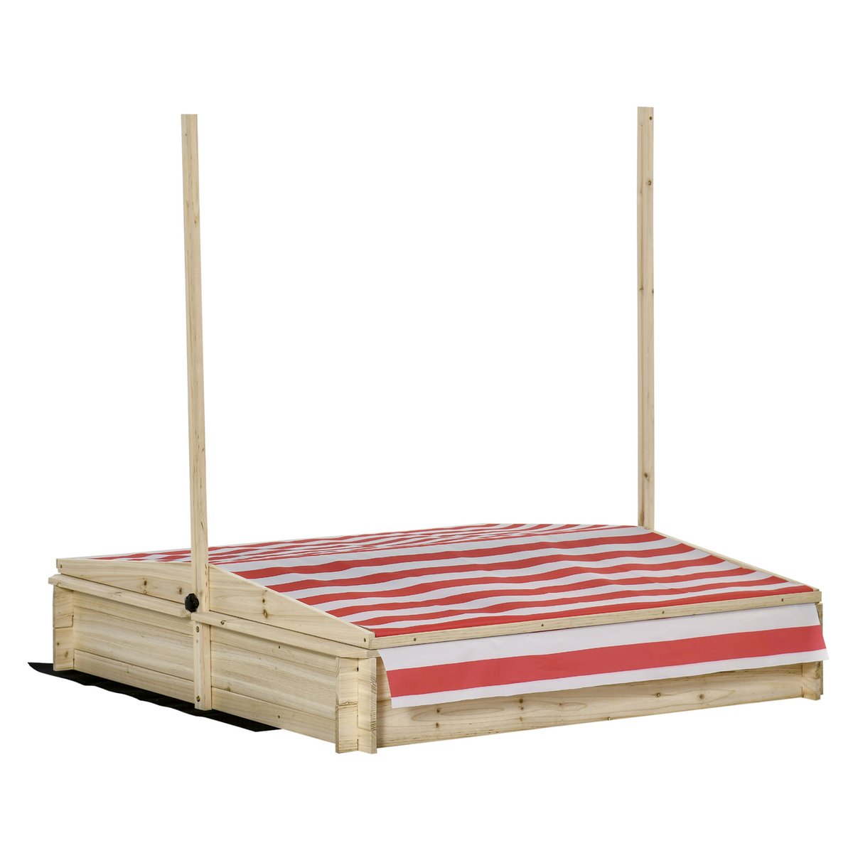 Bac à sable pour enfants Bois de sapin Bois rouge, OUTSUNNY