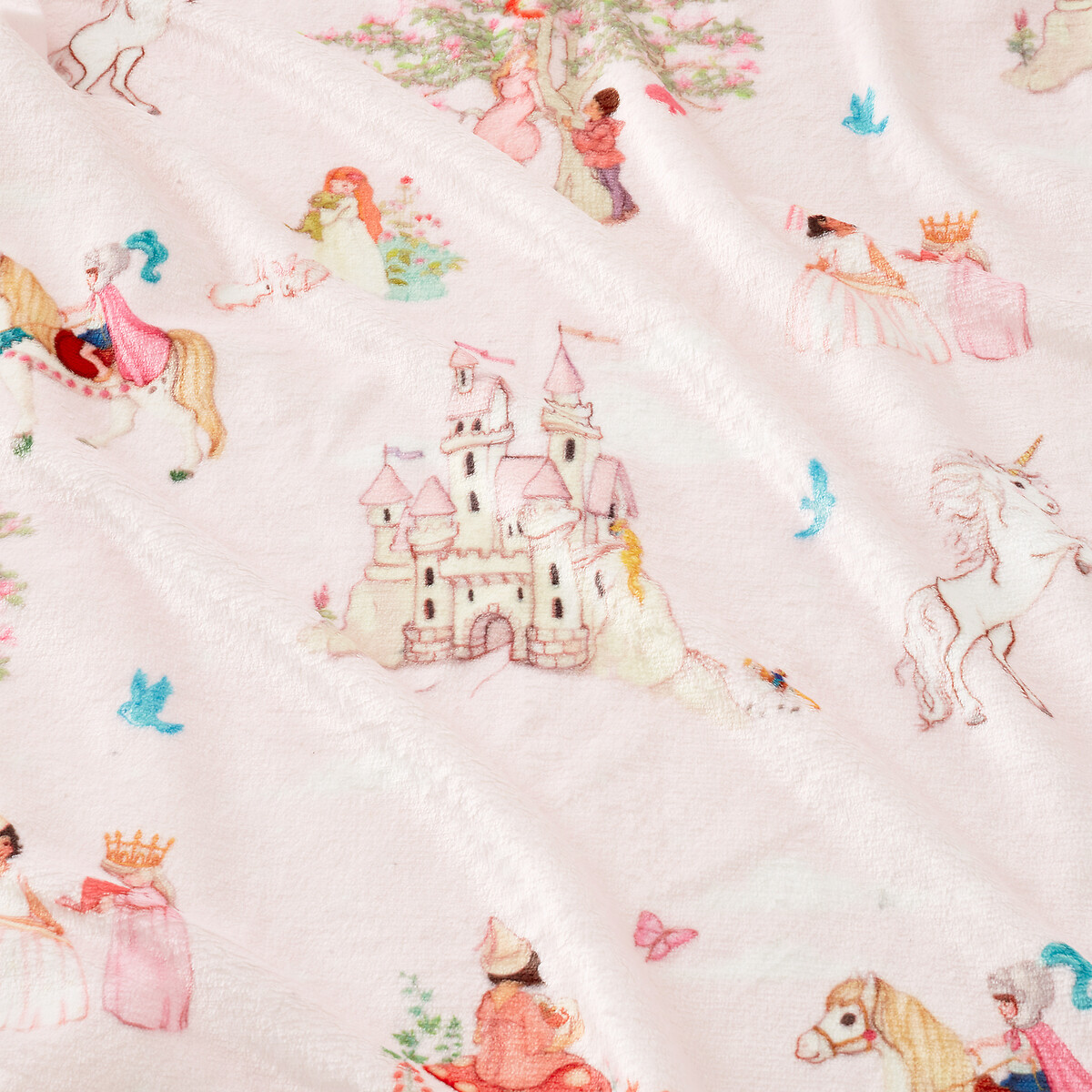 Fairytale Cosy Fleece Blanket Throw pink, BELLE & BOO