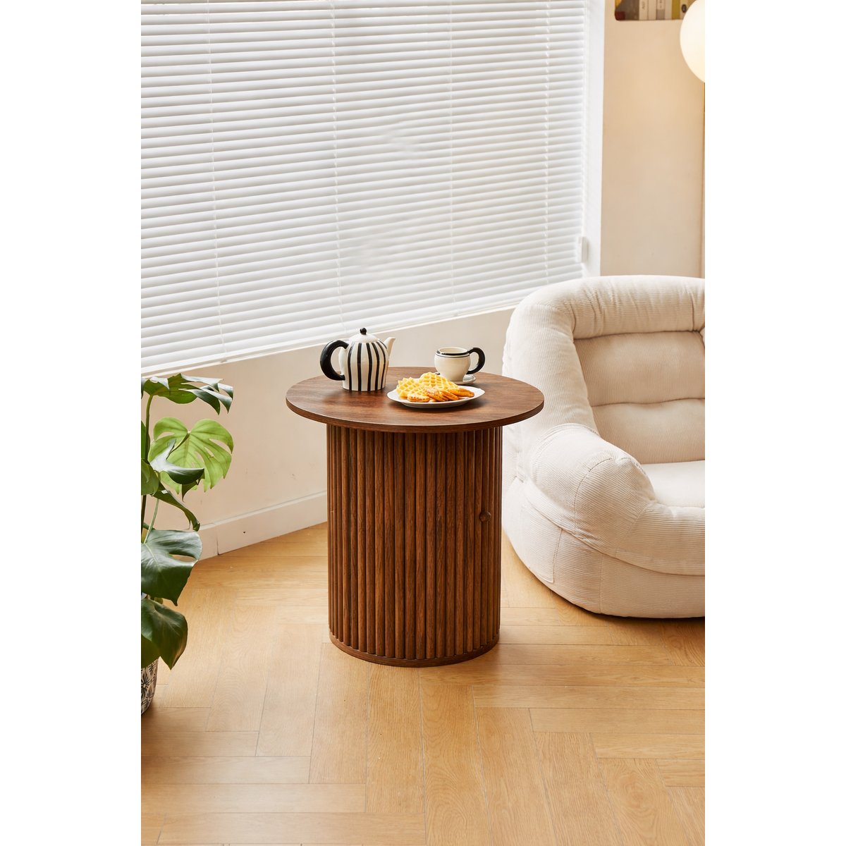 Table d'appoint, bois massif, TRINIDAD noyer, NORDLYS