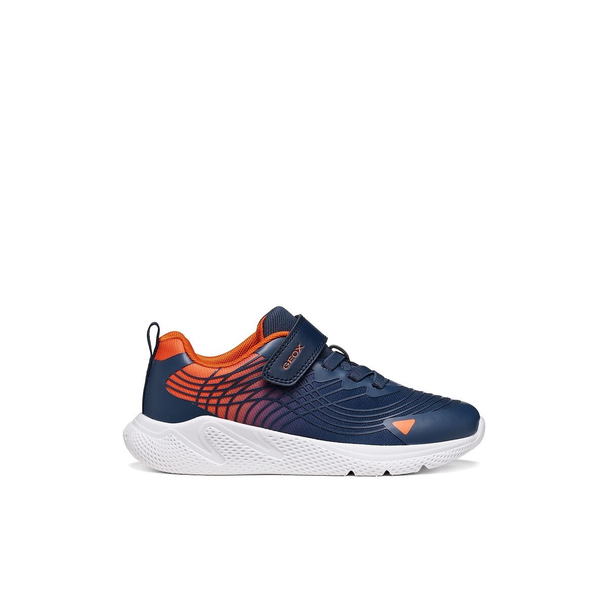 Kids Sprintye Breathable Trainers navy/orange, GEOX