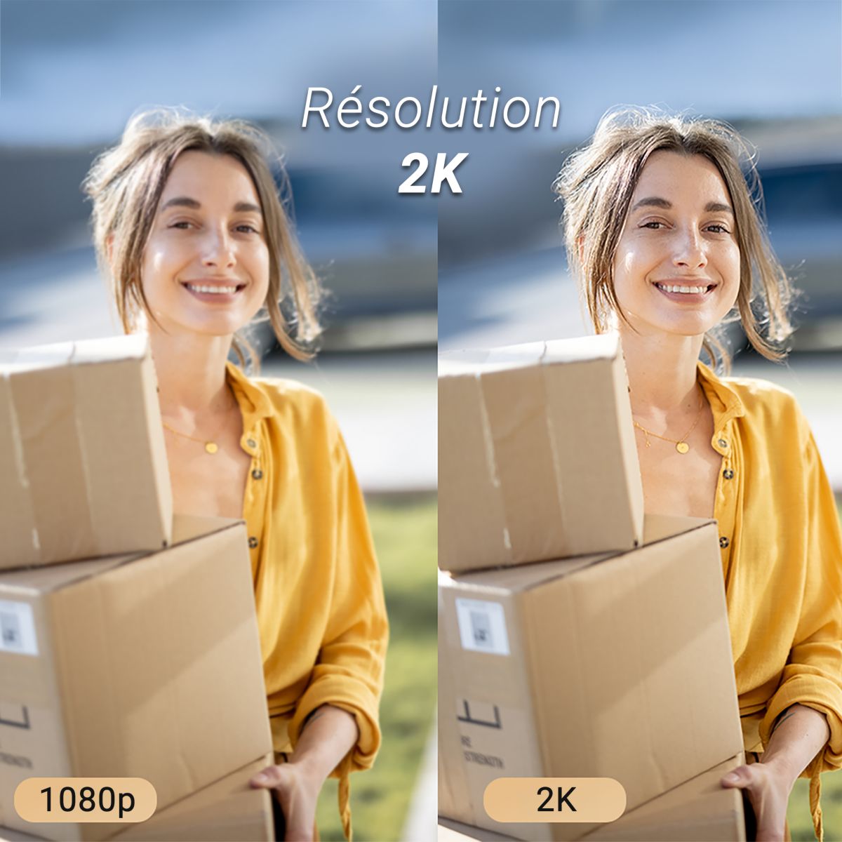 Sonnette connectée HP7 2K filaire couleur unique, EZVIZ