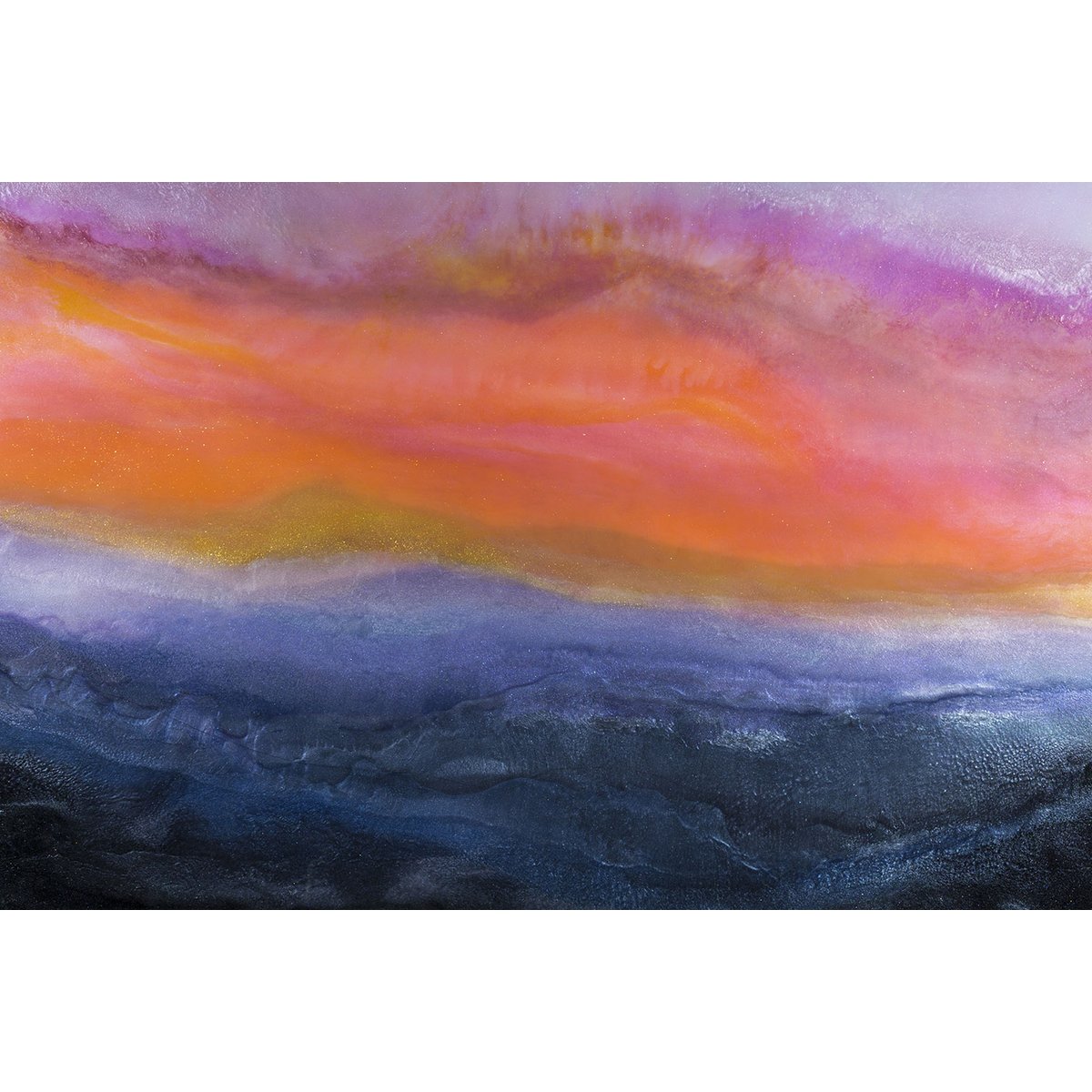 Tableau orange bleue tableau alu dibond, HEXOA