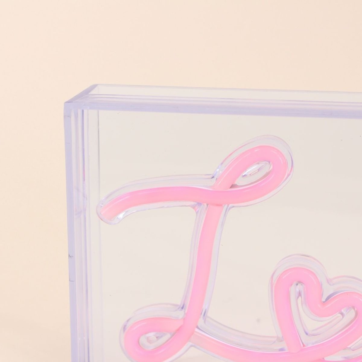 Cadre néon Love 23x13cm gris, ORNAMI