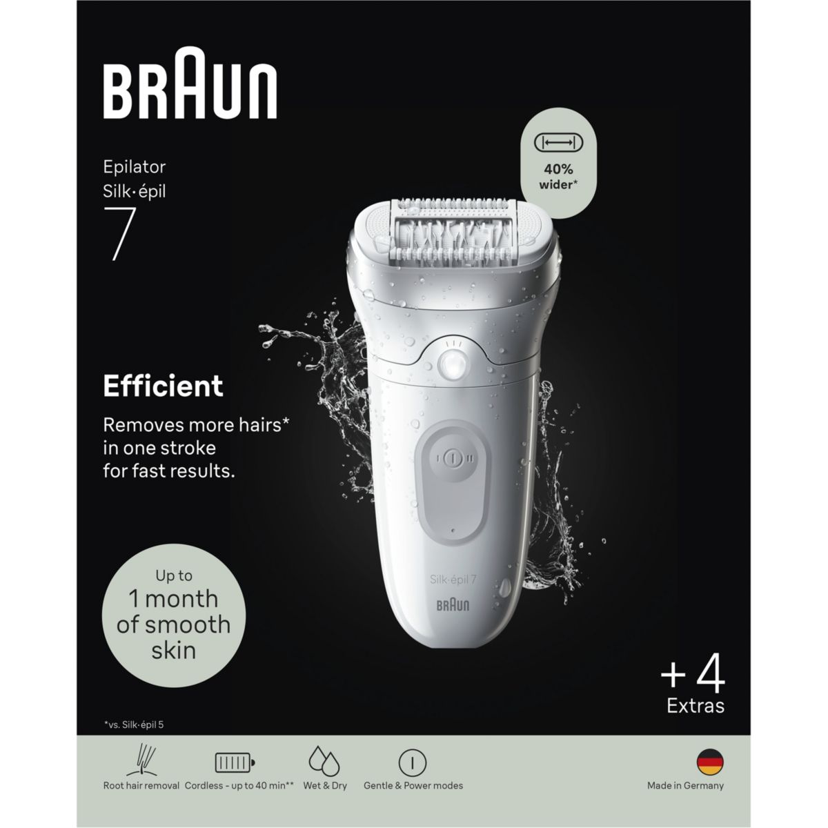 Epilateur électrique Silk-épil SE7 7-041 couleur unique, BRAUN
