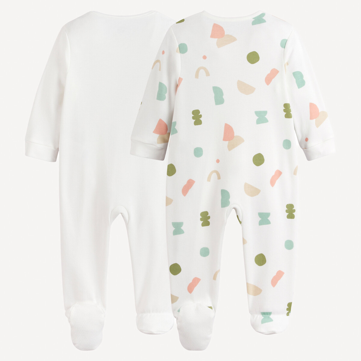 Pack of 2 Sleepsuits, Graphic Print assorted, LA REDOUTE COLLECTIONS