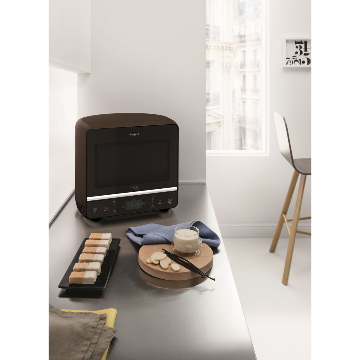 Micro ondes grill MAX49MB noir mat, WHIRLPOOL