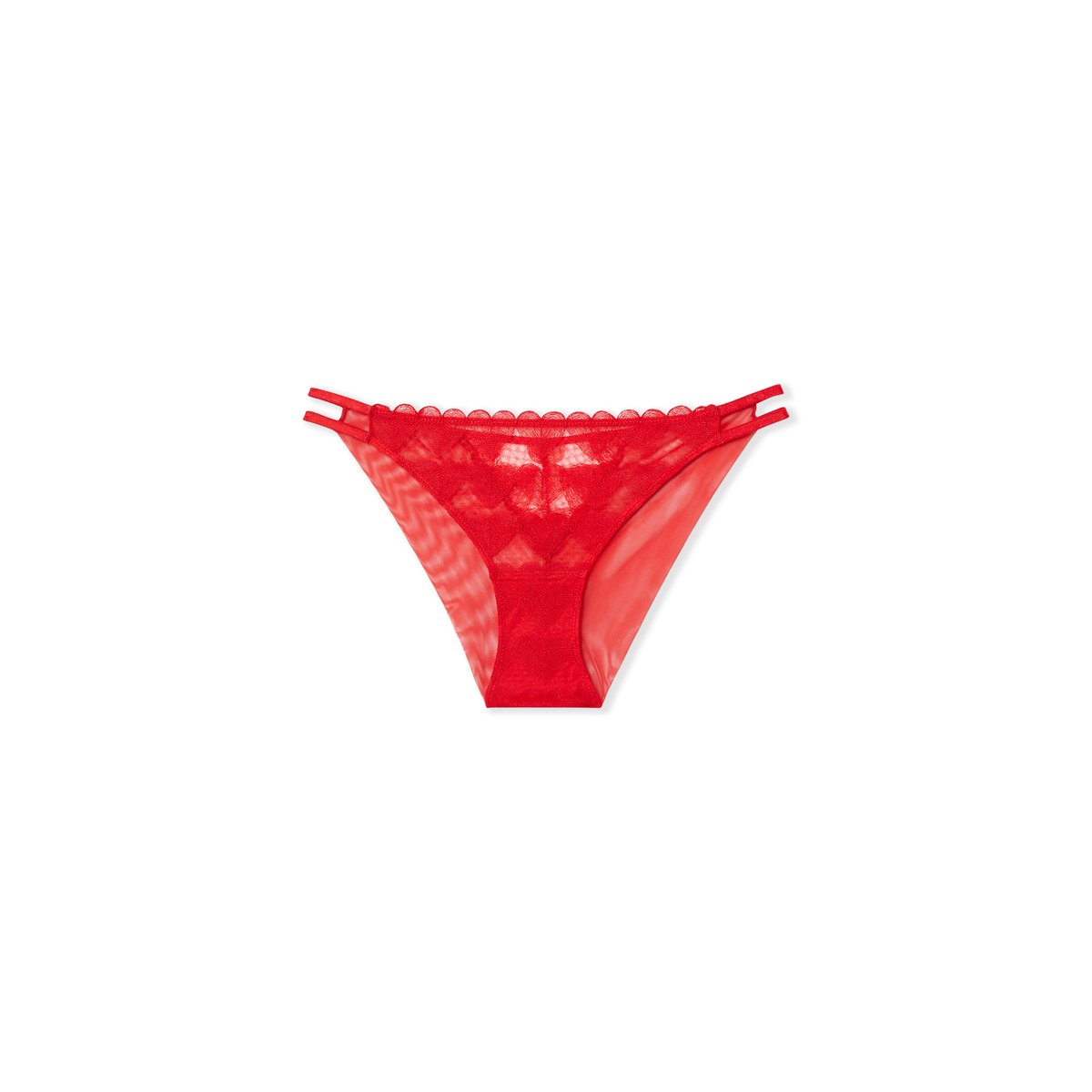 Culotte en broderie cœurs DESIR rouge, ETAM