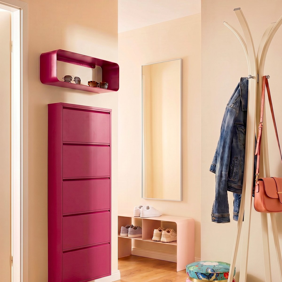 Étagère murale en acier, LOUNGE violet, KARE DESIGN