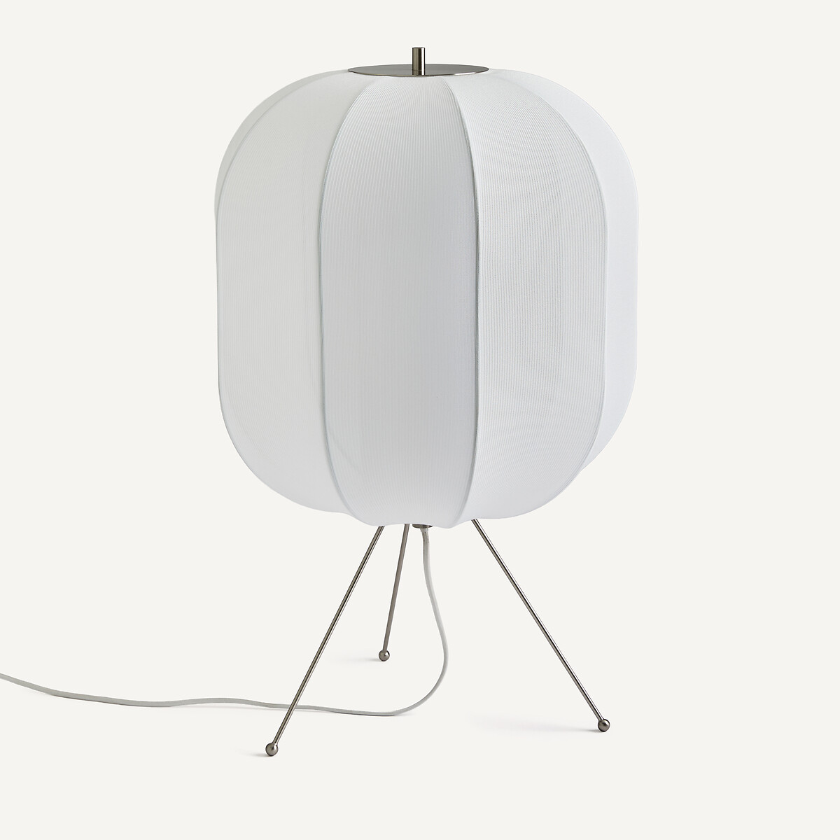Lampe de sol, lampion en maille, Satchi blanc, AM.PM