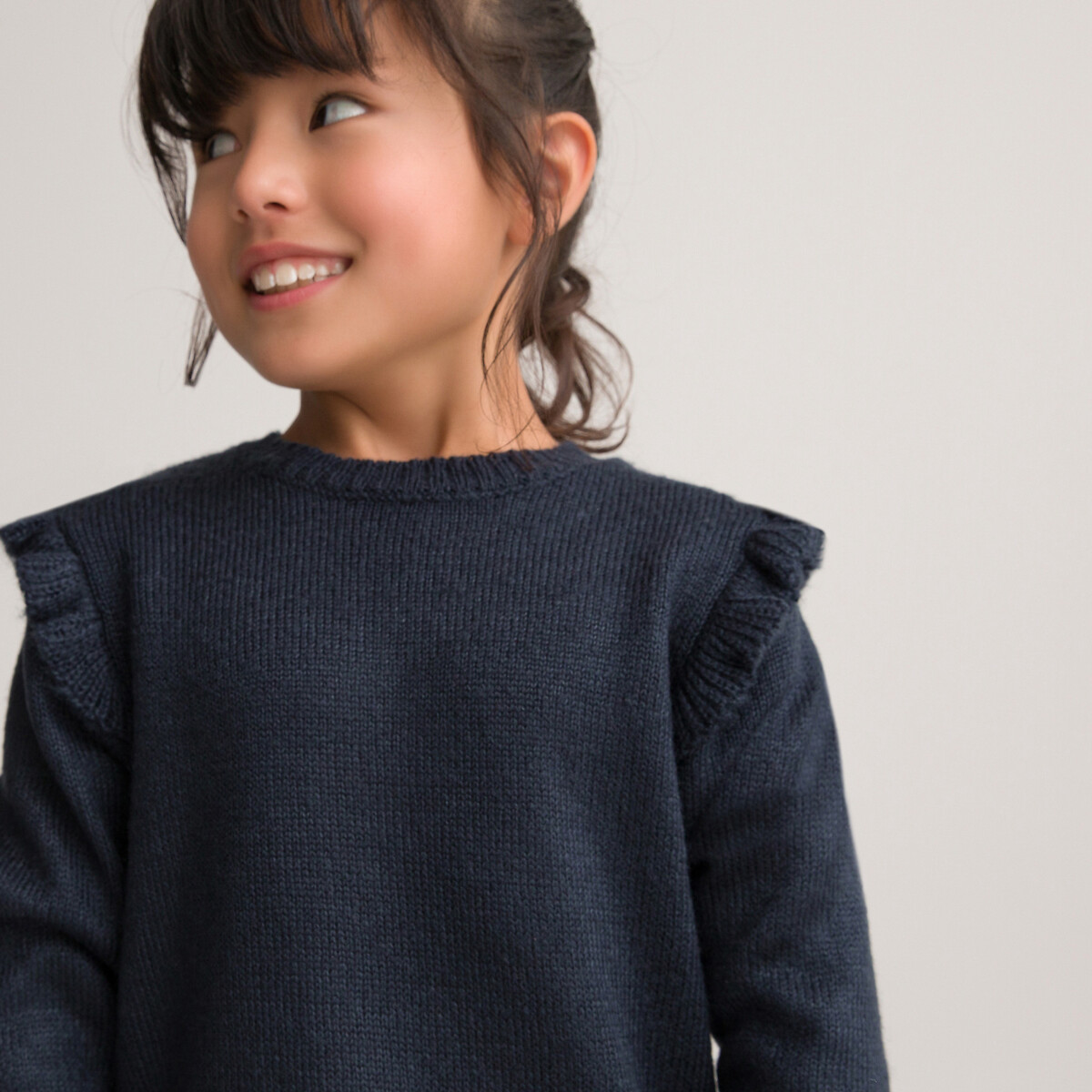 Ruffle Jumper navy blue, LA REDOUTE COLLECTIONS