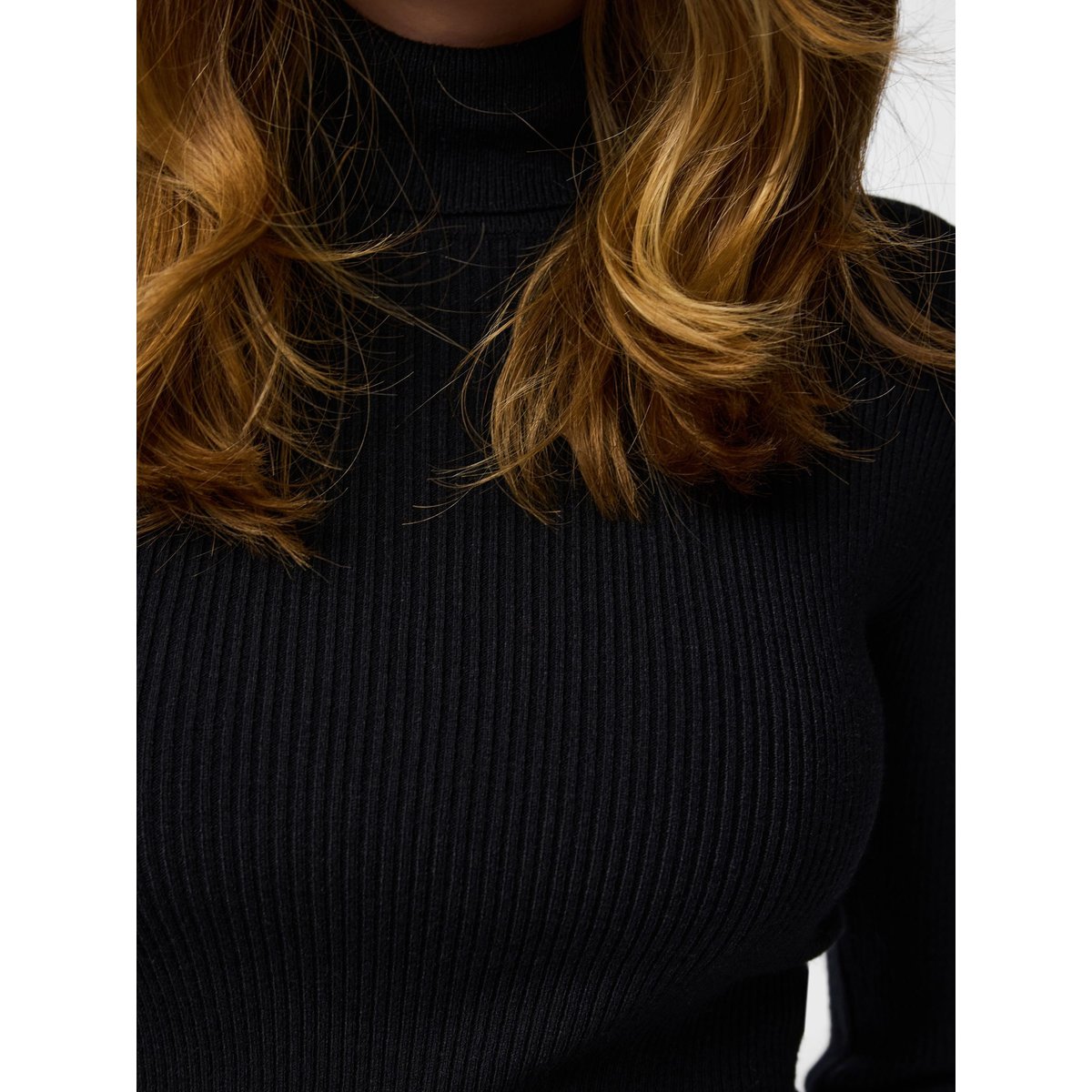 Pull En Maille PCMIRA - COL ROULÉ noir - black, PIECES