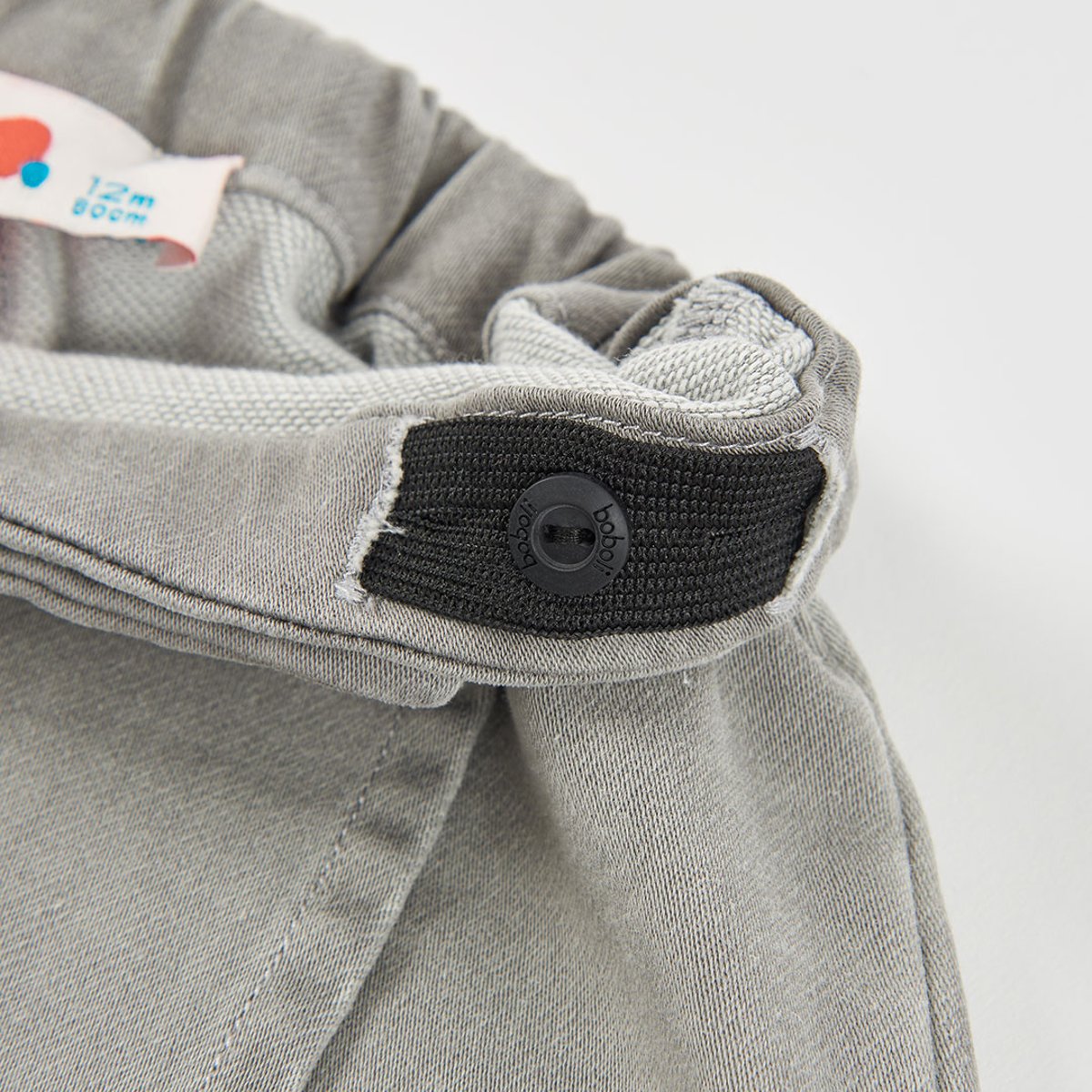 Jupe-short denim avec broderie gris, BOBOLI