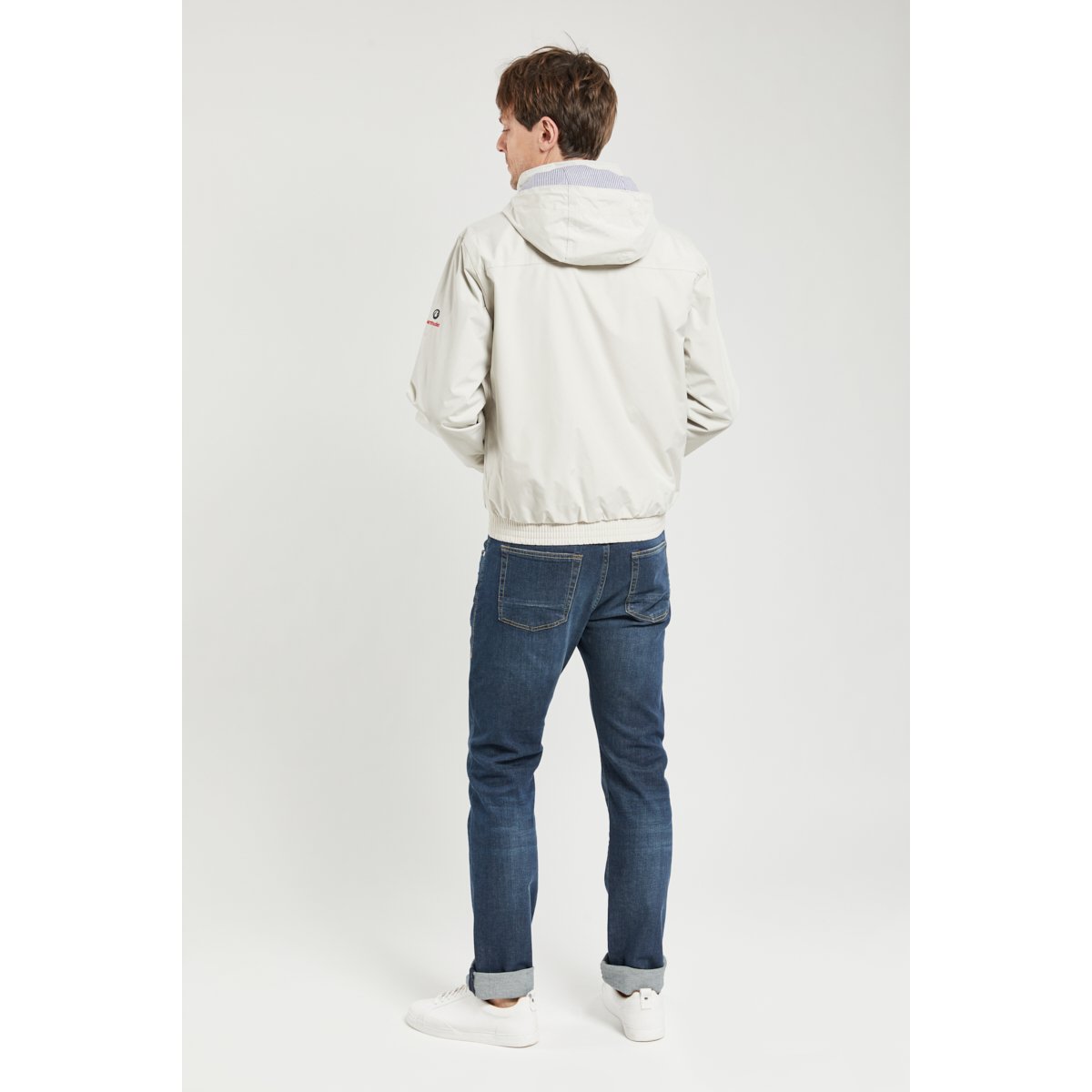 Blouson imperméable HORUS en polyester pour homme mastic, BERMUDES