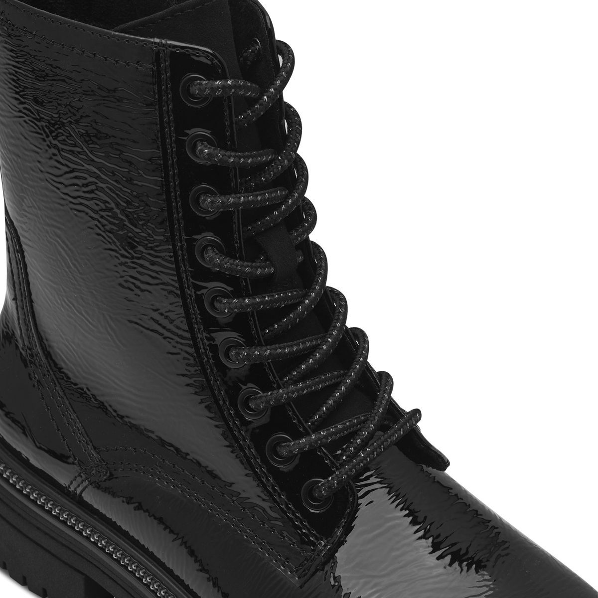 Bottine talon bloc noir laque, MARCO TOZZI