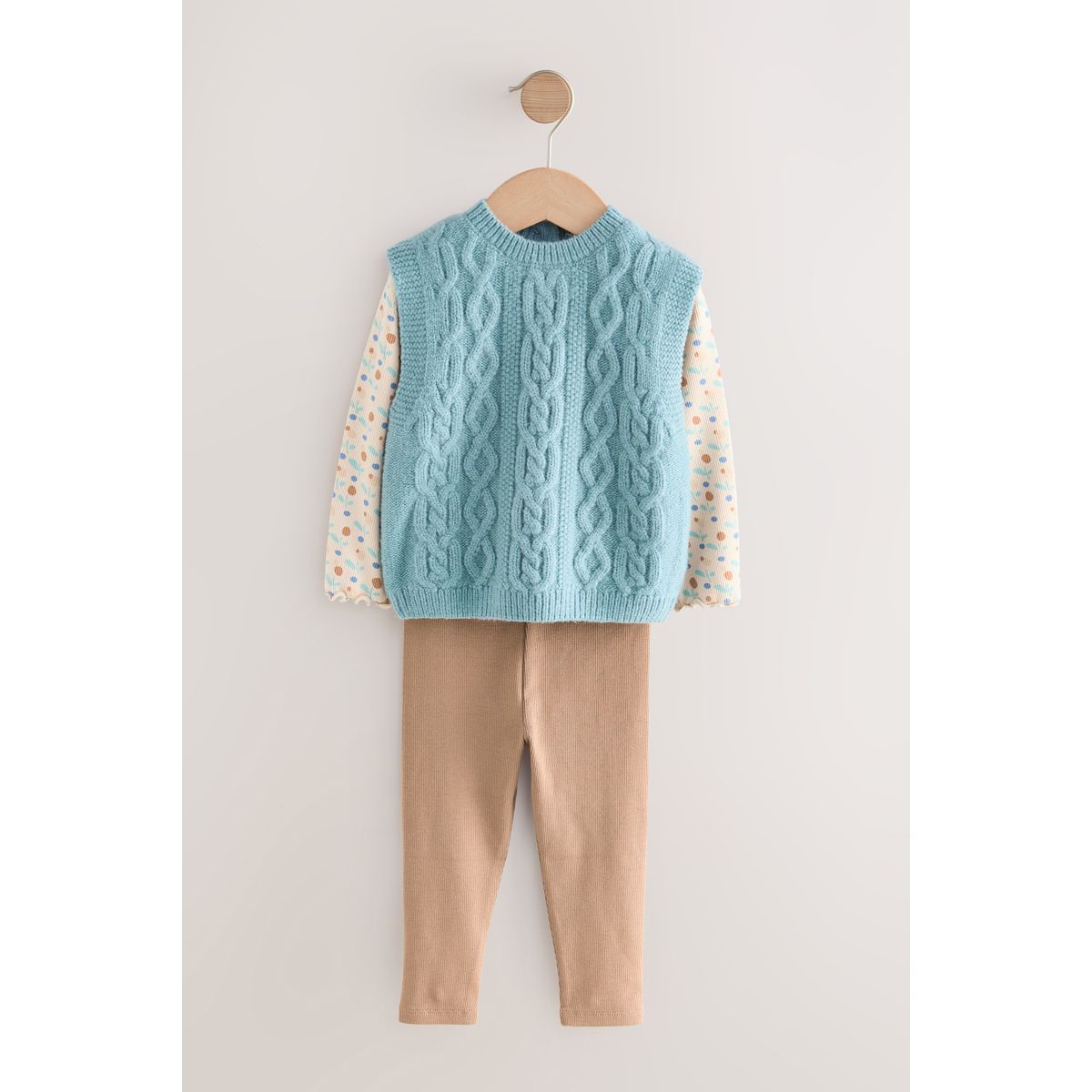 Ensemble pull en maille et legging bleu clair, NEXT