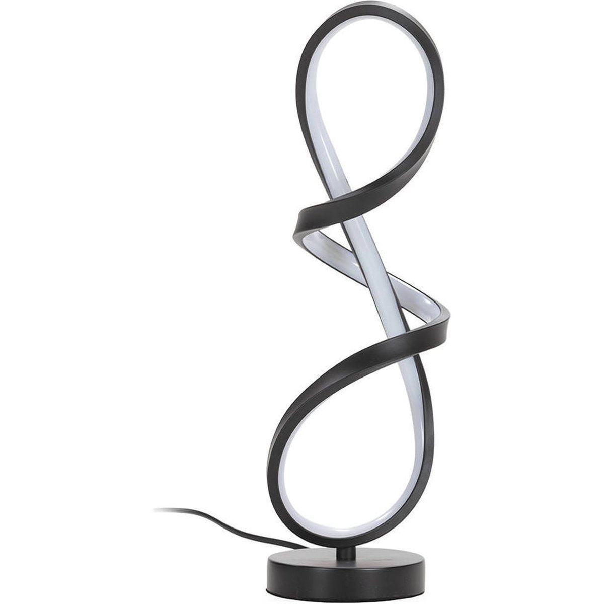 Lampe de table sculpturale en métal noir mat et translucide, RECOLLECTION