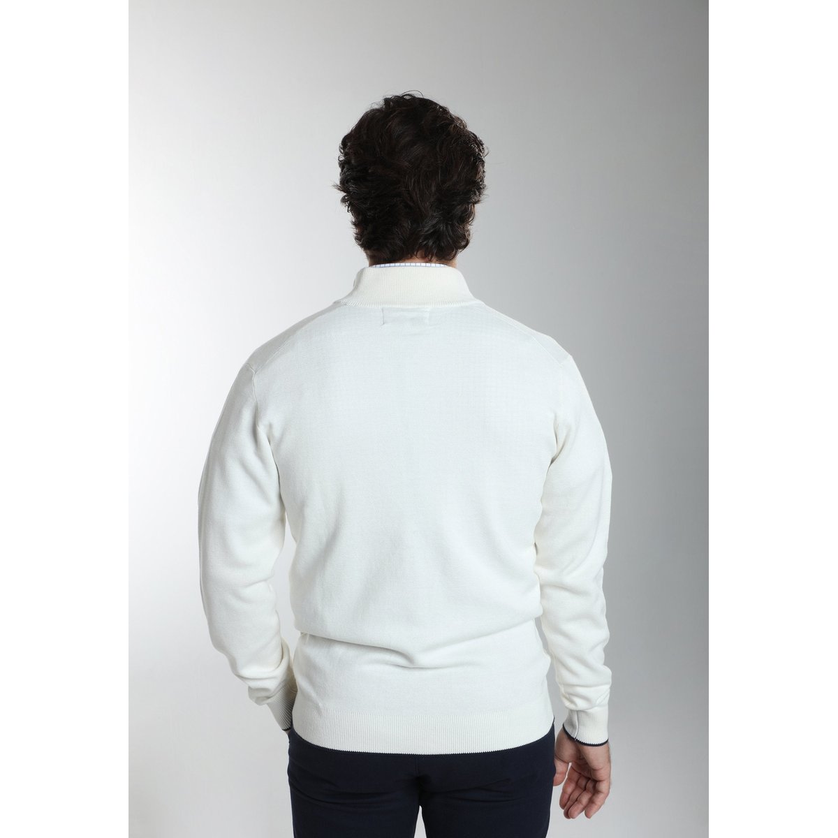 Gilet manches longues coton MORGAN blanc, GENTLEMAN FARMER