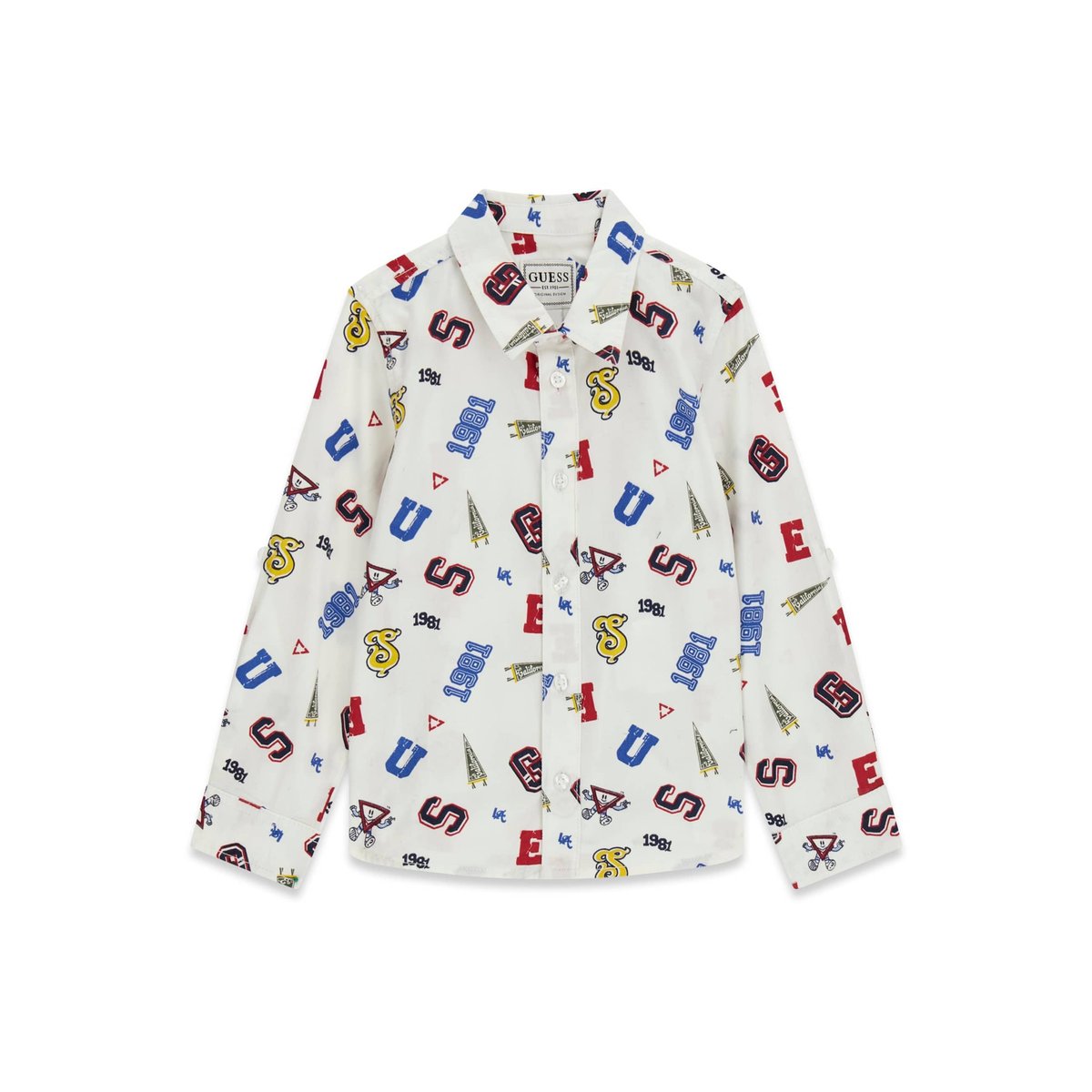 Chemise Imprimée blanc multi, GUESS KIDS