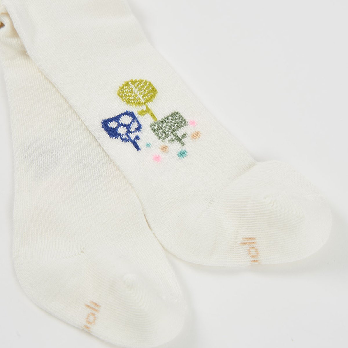 Collant bébé imprimé arbres blanc, BOBOLI