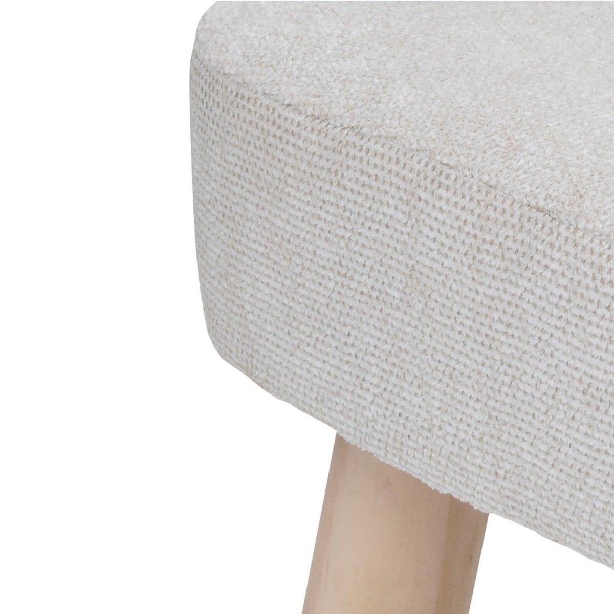 Tabouret d'appoint Thena ivoire blanc, ATMOSPHERA