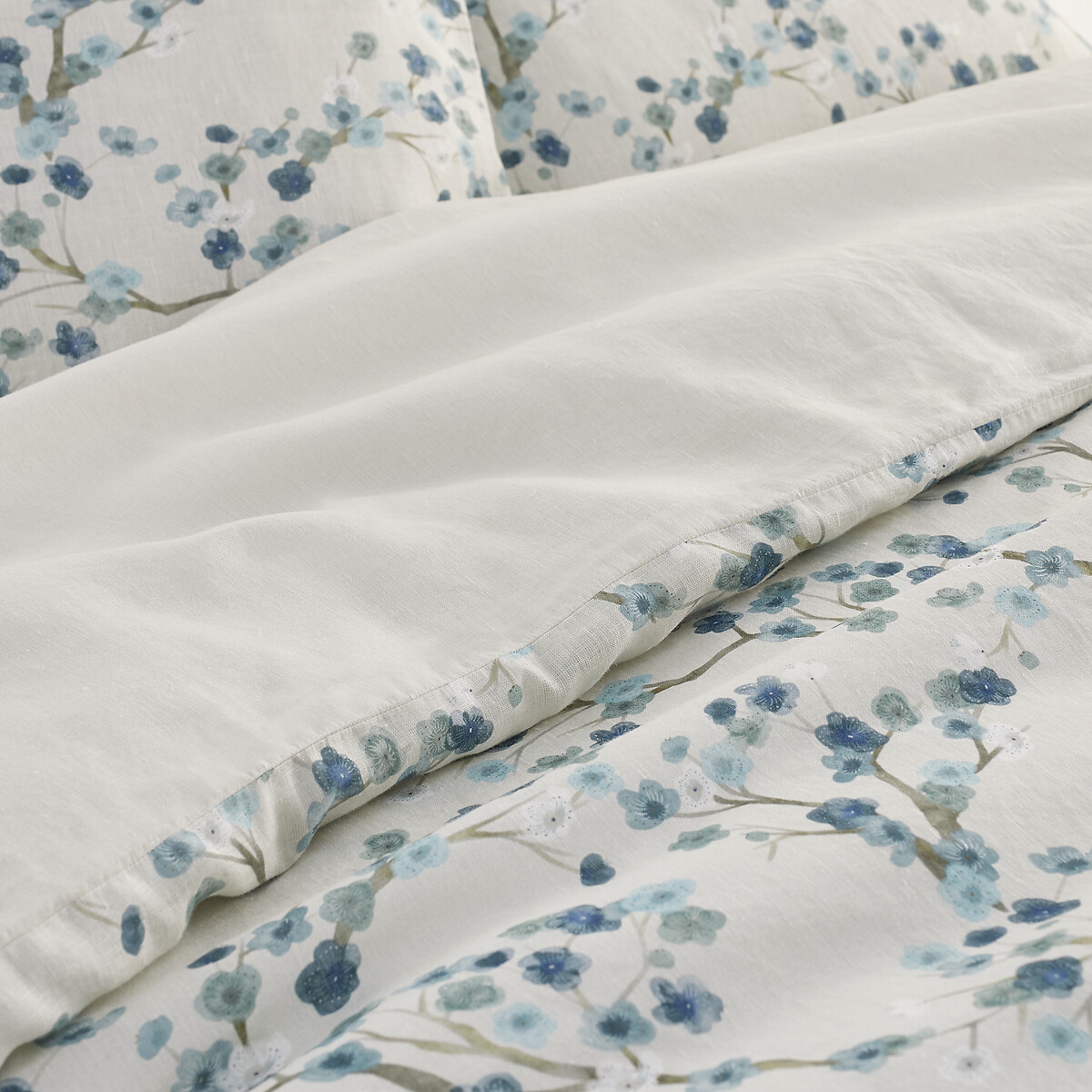 Nagoya Cotton & Hemp Duvet Cover Cover chalk/floral print, AM.PM