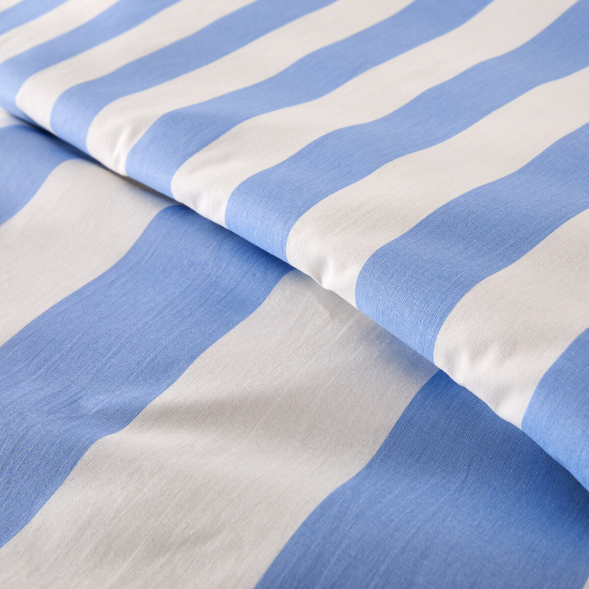 Funda nórdica de algodón, HENDAYE BLEU rayas azules, LA REDOUTE INTERIEURS