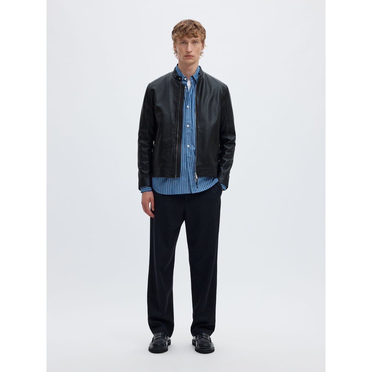 Veste En Cuir black, SELECTED