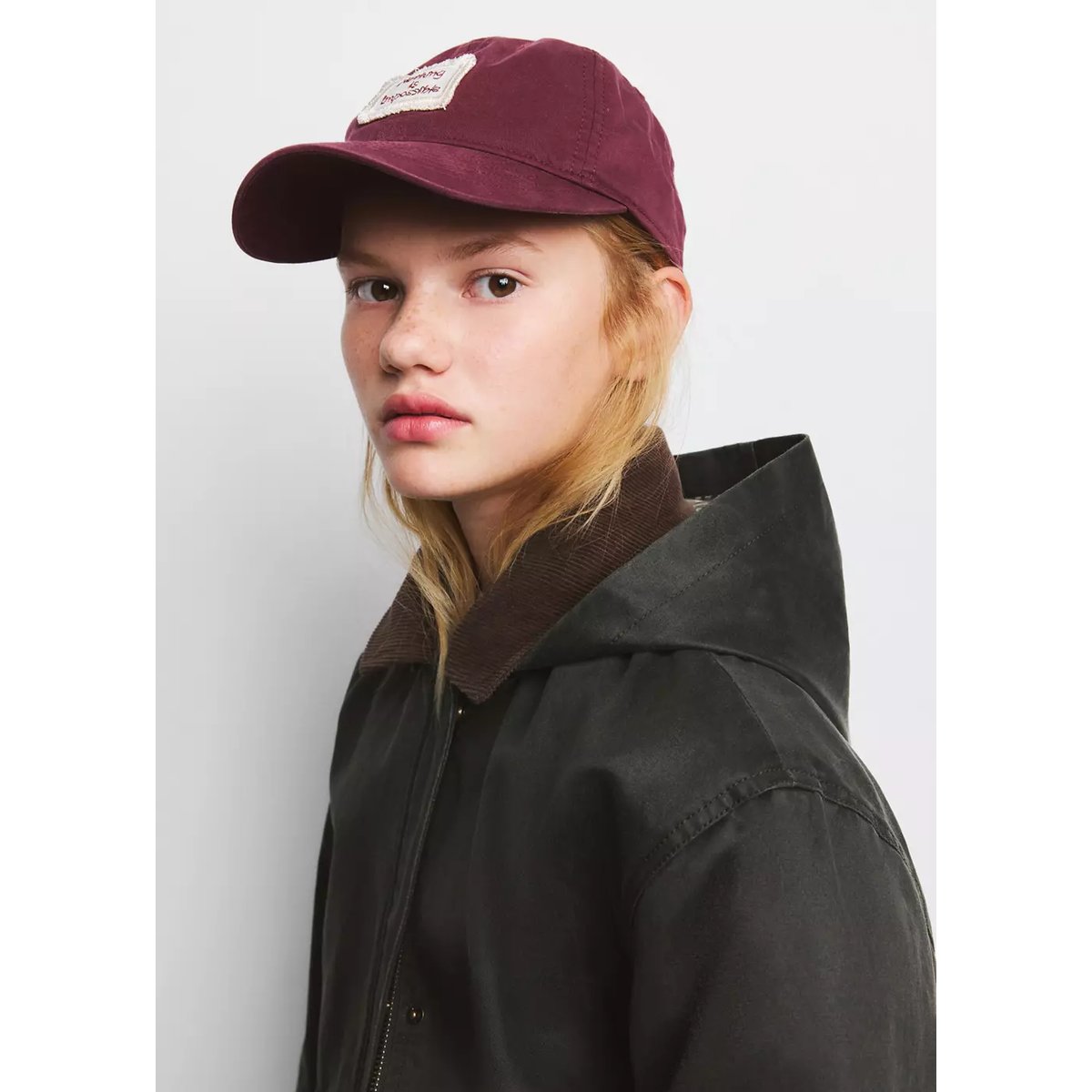 Veste à col en velours côtelé kaki, MANGO KIDS