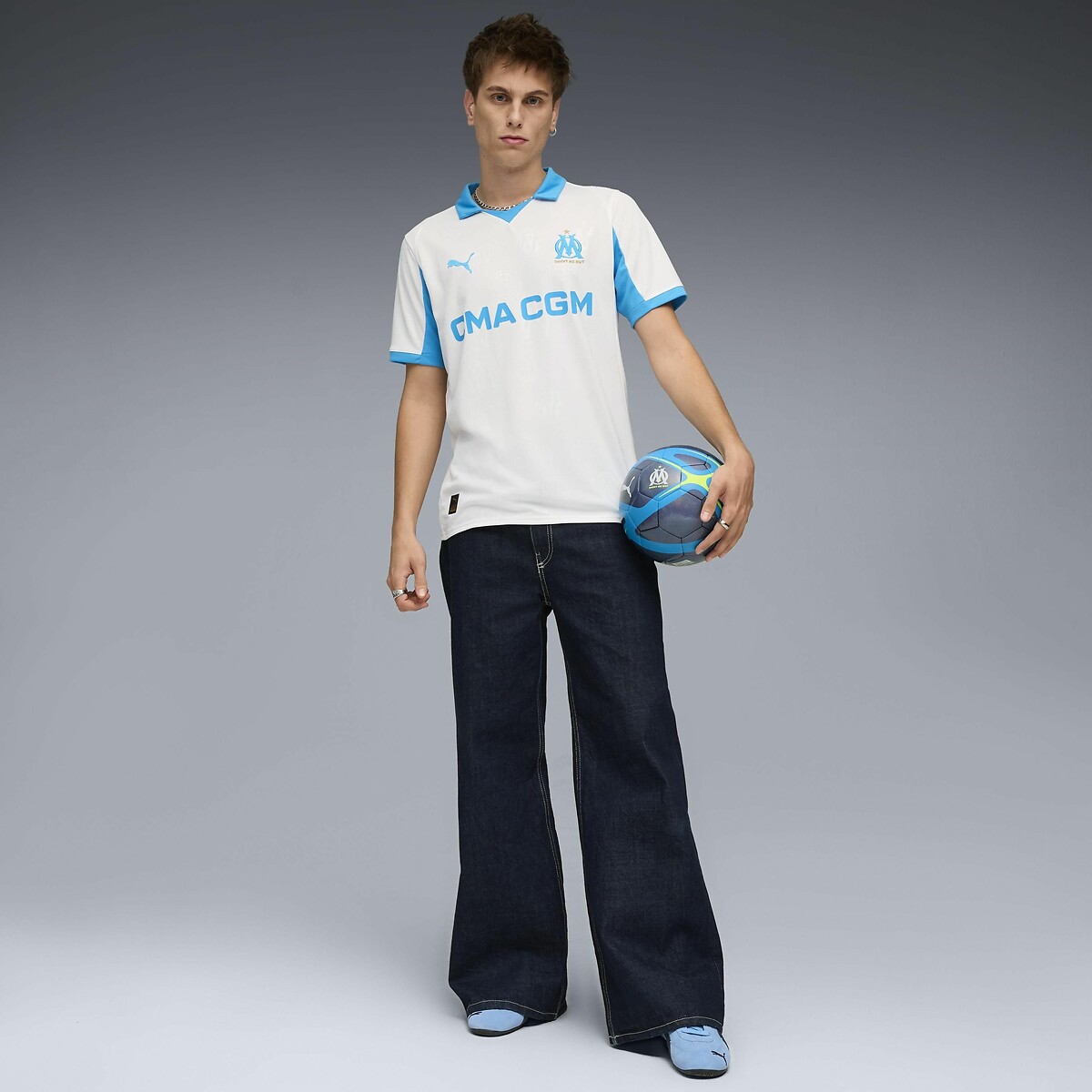 Olympique De Marseille Home Jersey white/blue, PUMA
