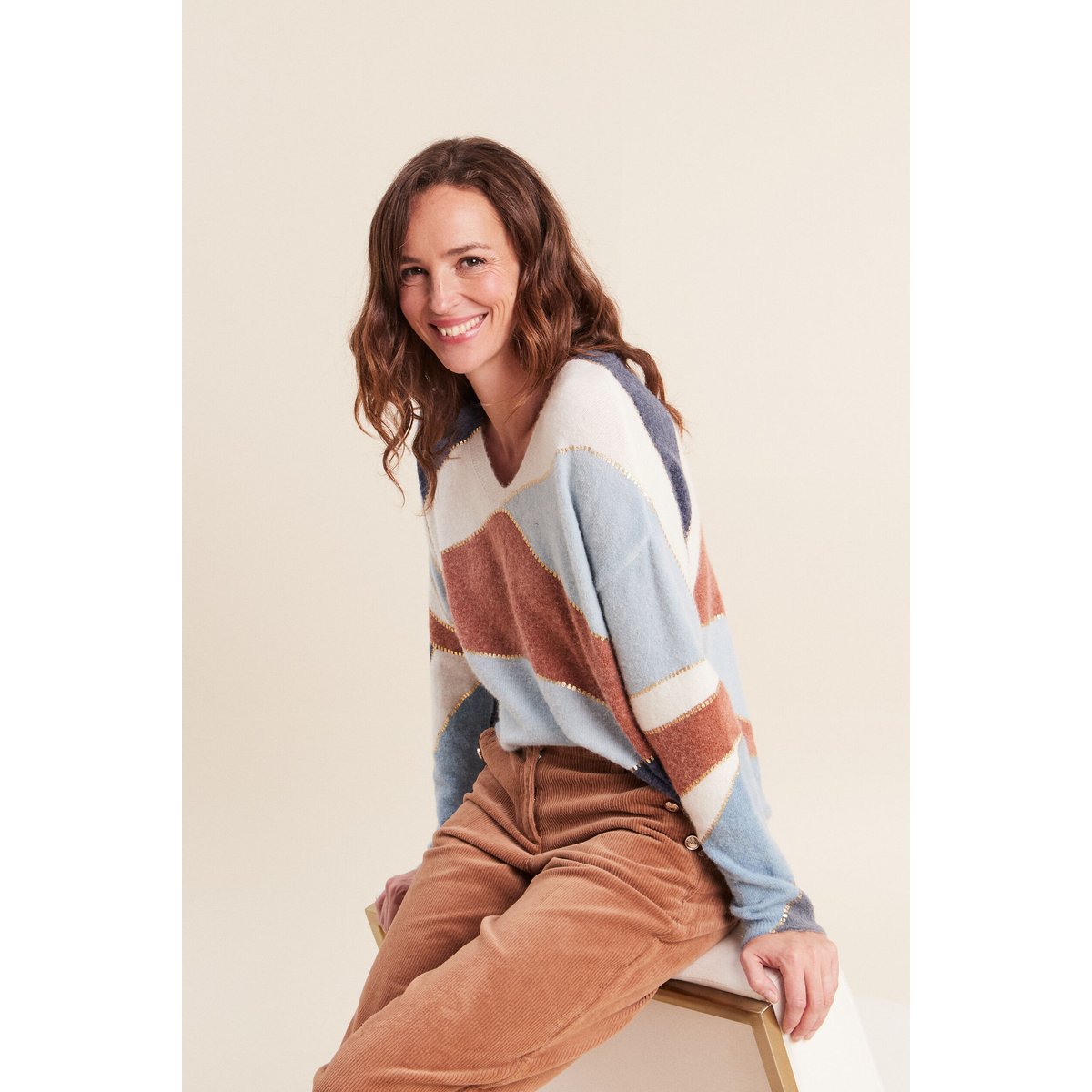 Pull manches longues multicolore, BREAL