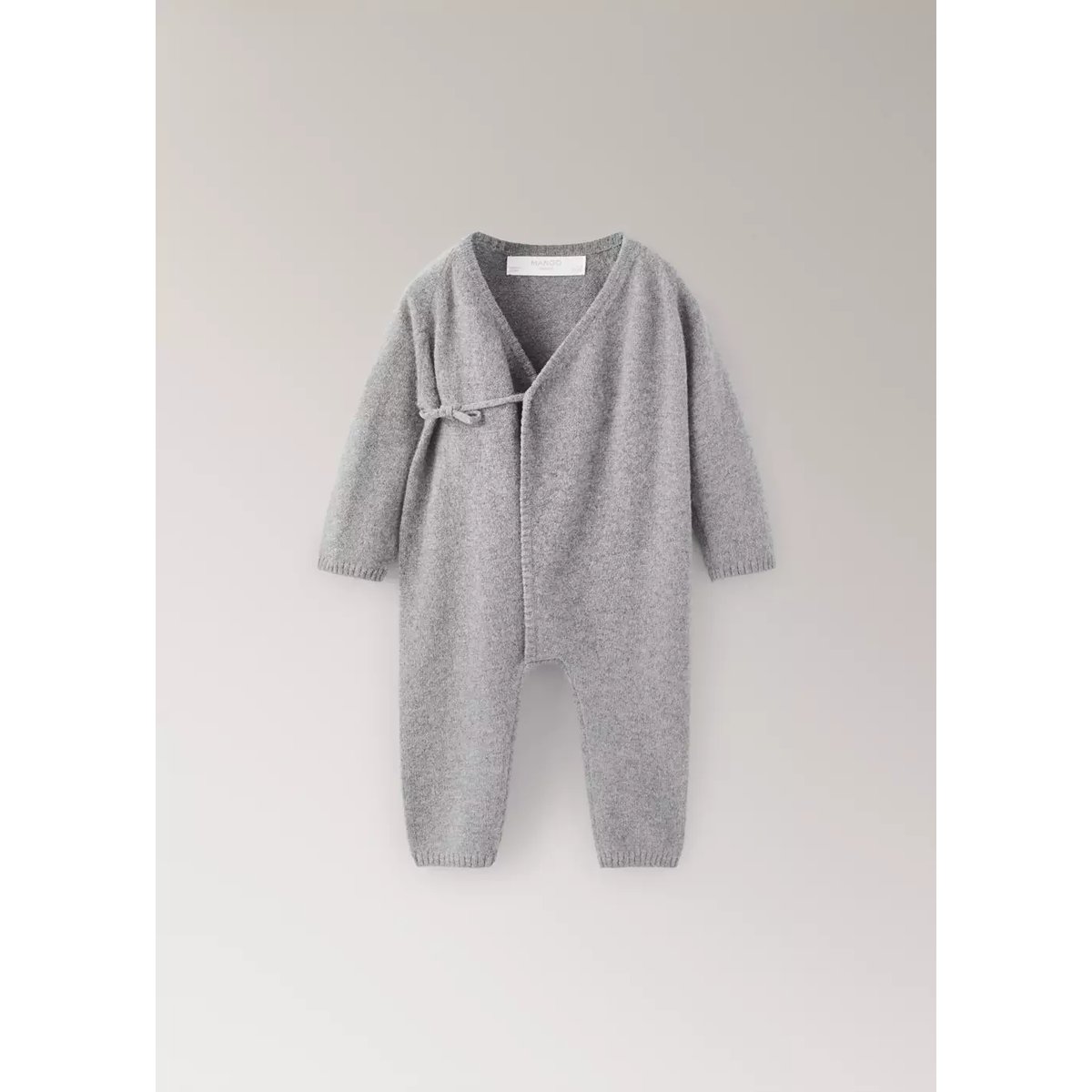 Combinaison pyjama 100 % cachemire à design croisé gris, MANGO HOME