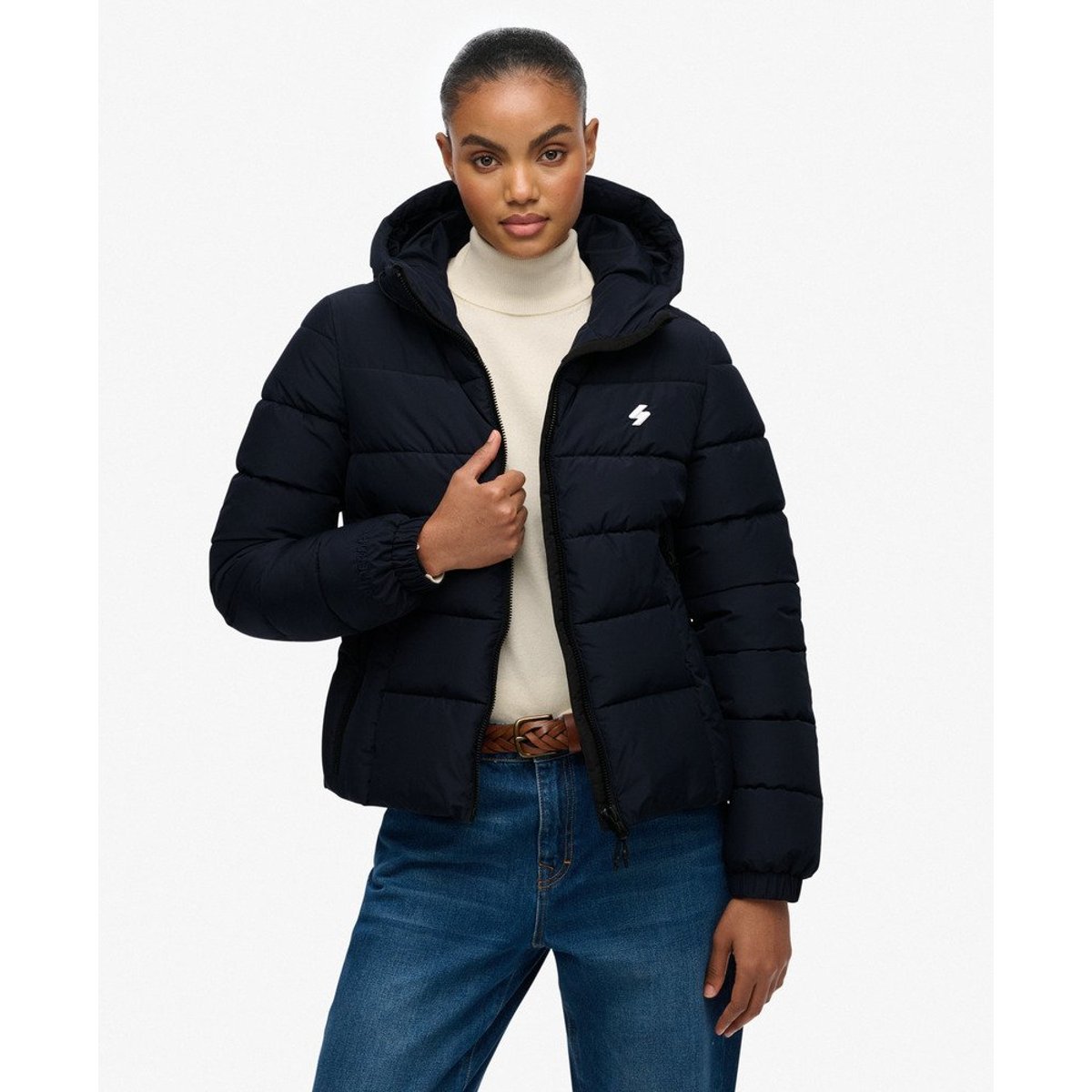 Doudoune à Capuche Spirit Sports bleu marine foncé, SUPERDRY