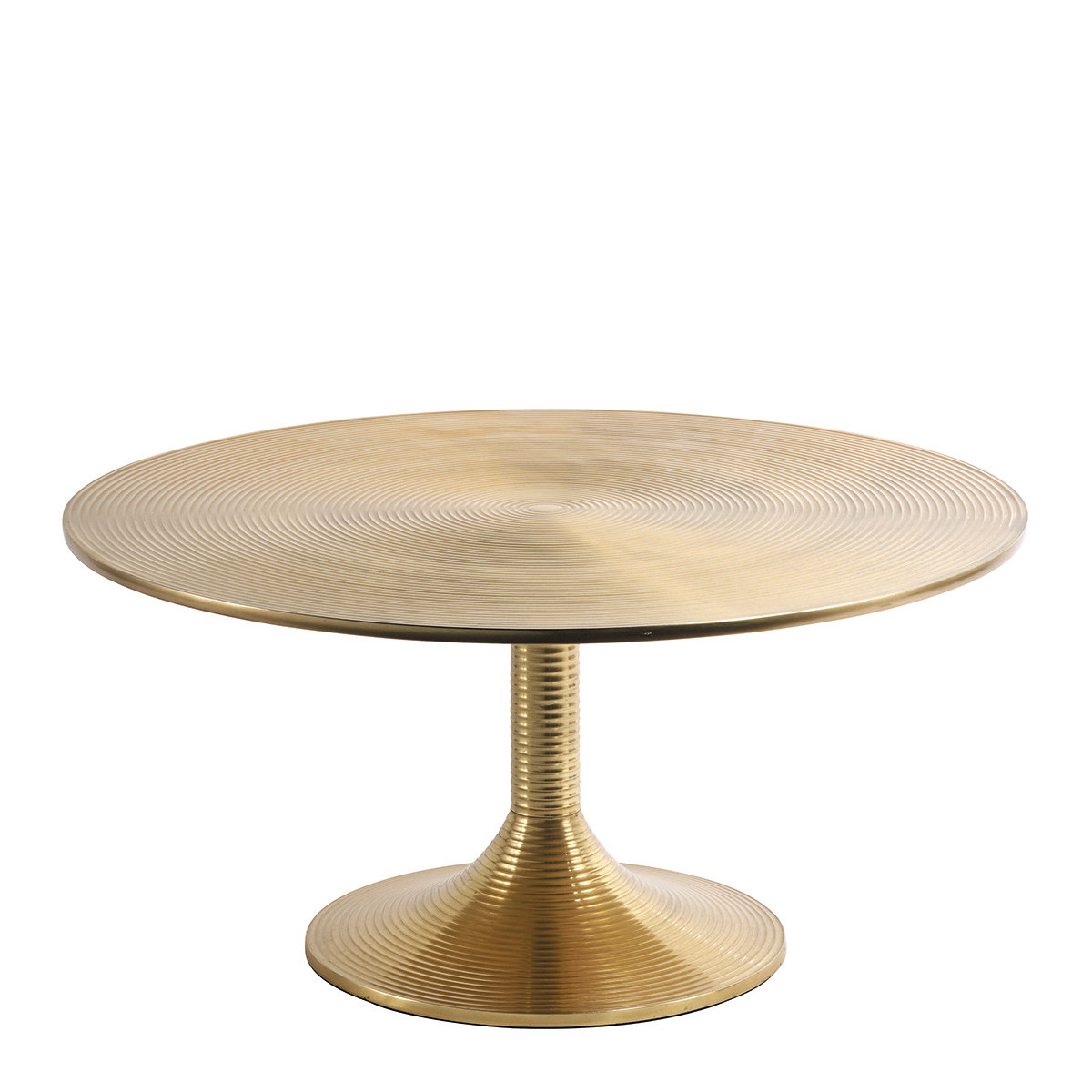 Set de 2 tables basses en laiton or, BLANC D’IVOIRE