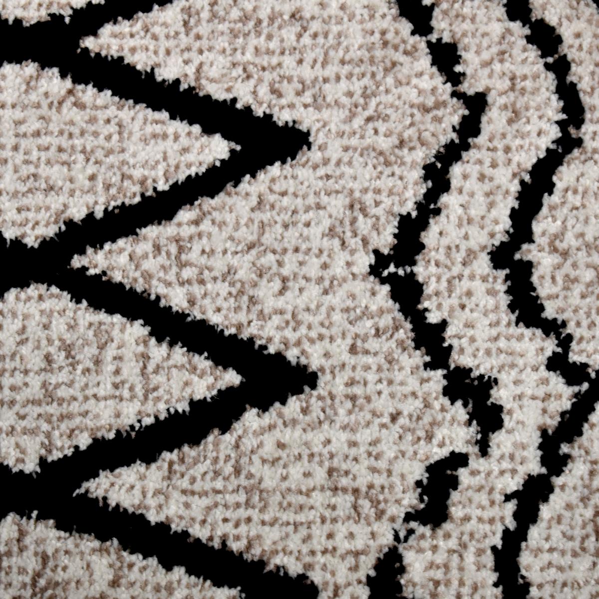 Tapis berbère tissé motifs tribaux LYN8 MABAL beige, noir, UN AMOUR DE TAPIS