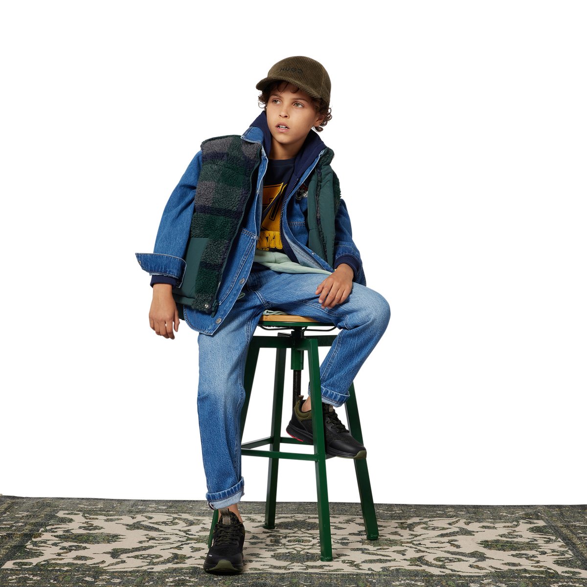 Sneakers in tessuto black, HUGO KIDSWEAR