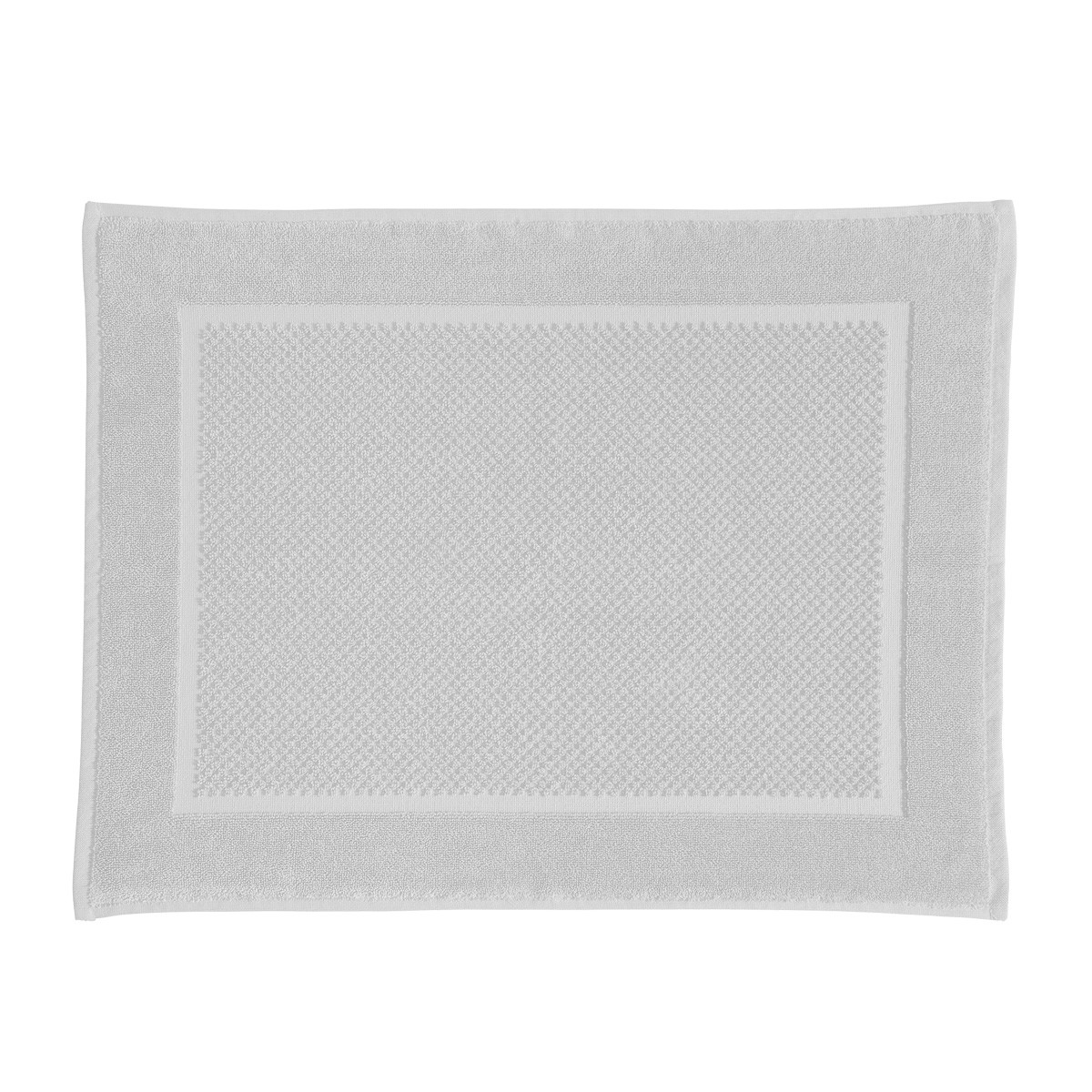 Tapis de bain uni en coton éponge Oeko-Tex GENOVA gris, GUY LEVASSEUR