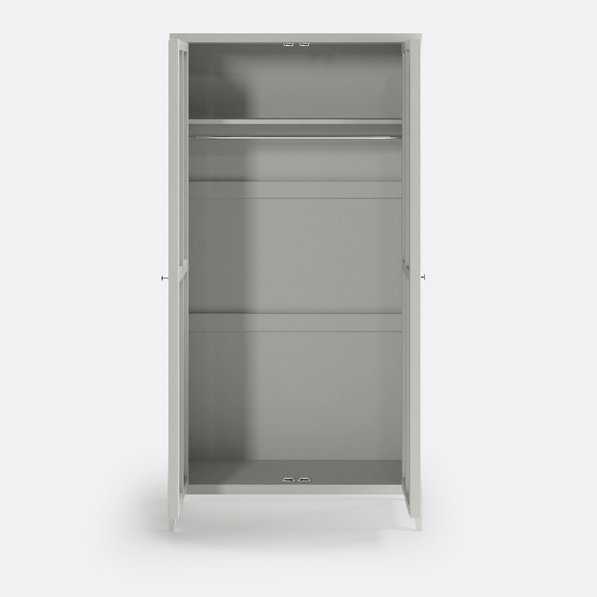 Eugénie 2-Door Wardrobe light grey, LA REDOUTE INTERIEURS