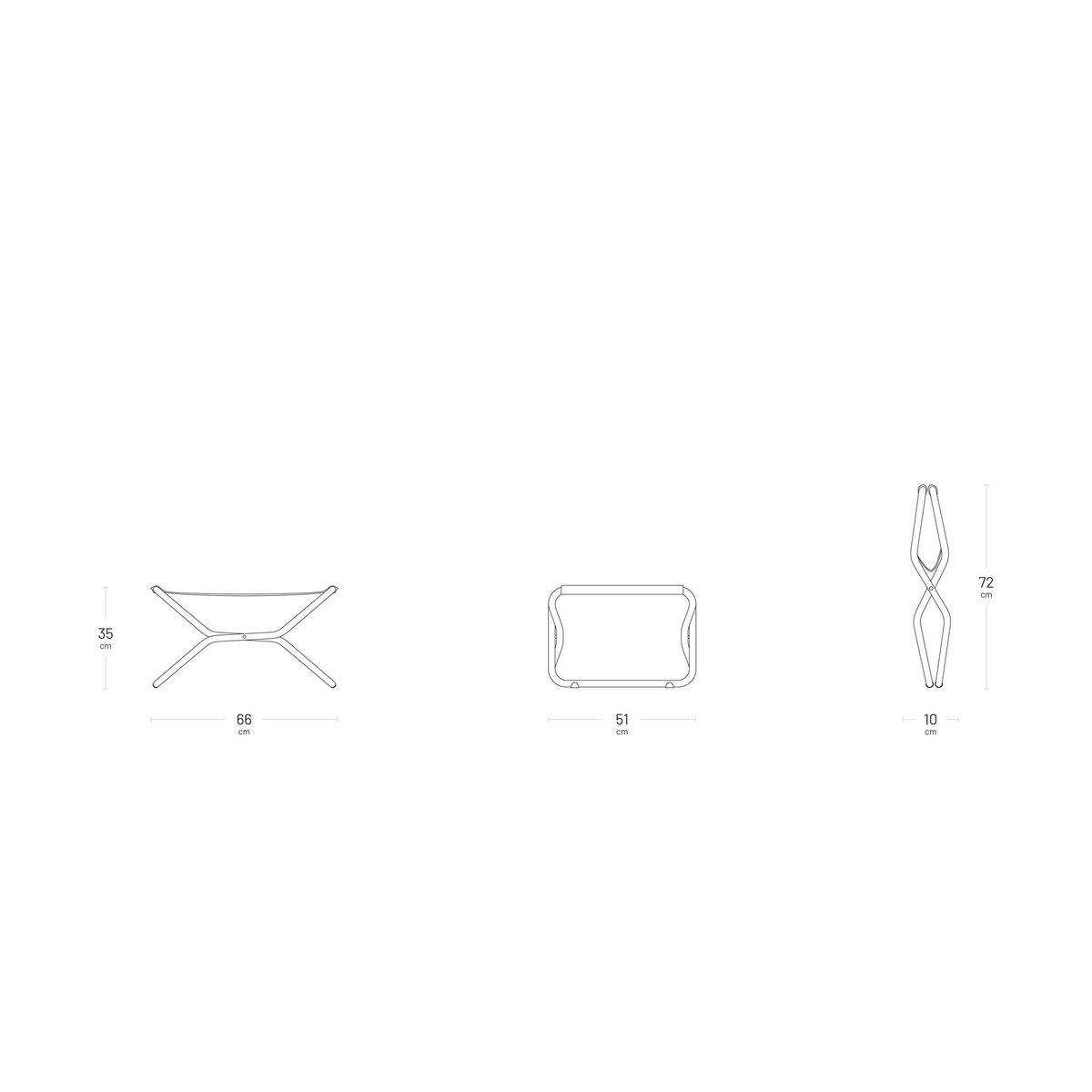 Repose-jambes/tabouret pliant - NEXT gris obsidian, LAFUMA MOBILIER
