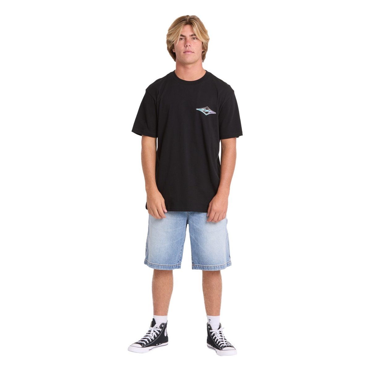 T shirt manches courtes CRAYON WAVE PREMIUM noir black, BILLABONG