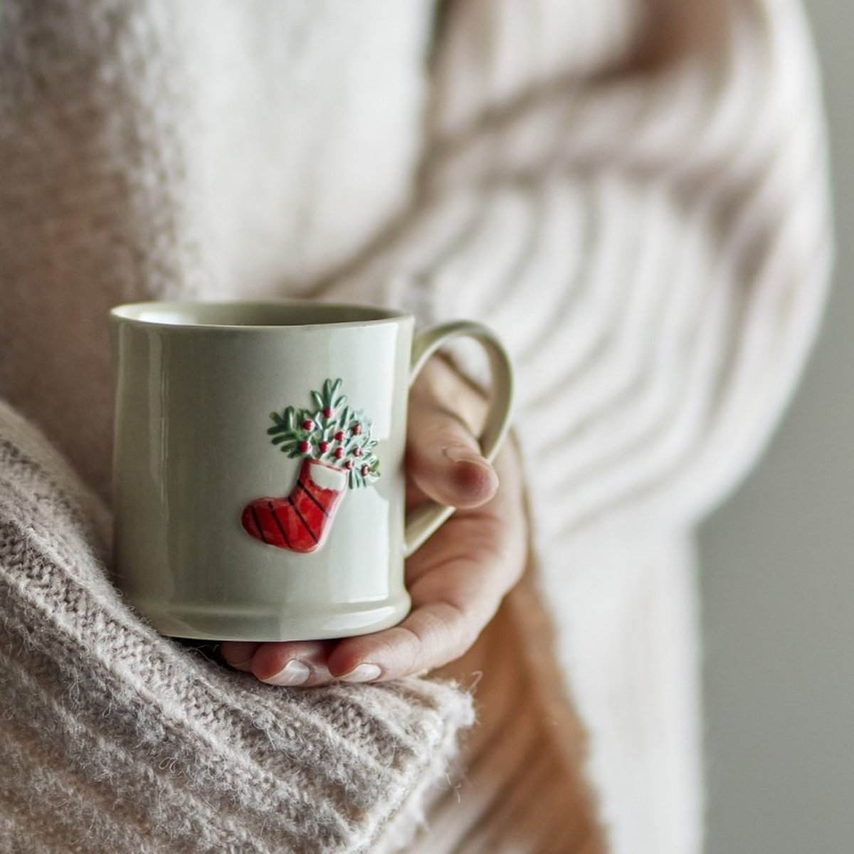 Tasse noël grès Kenai set de 4 multicolore, BLOOMINGVILLE