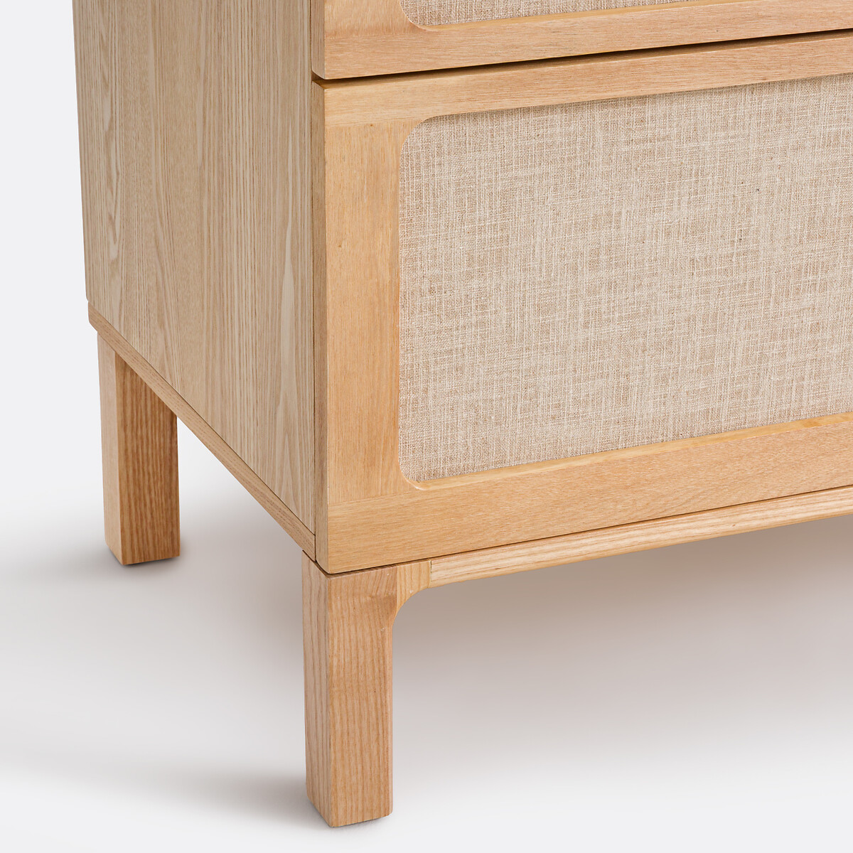 Commode 3 tiroirs, plaqué frêne et lin, Esmara teinté chêne /lin, LA REDOUTE INTERIEURS